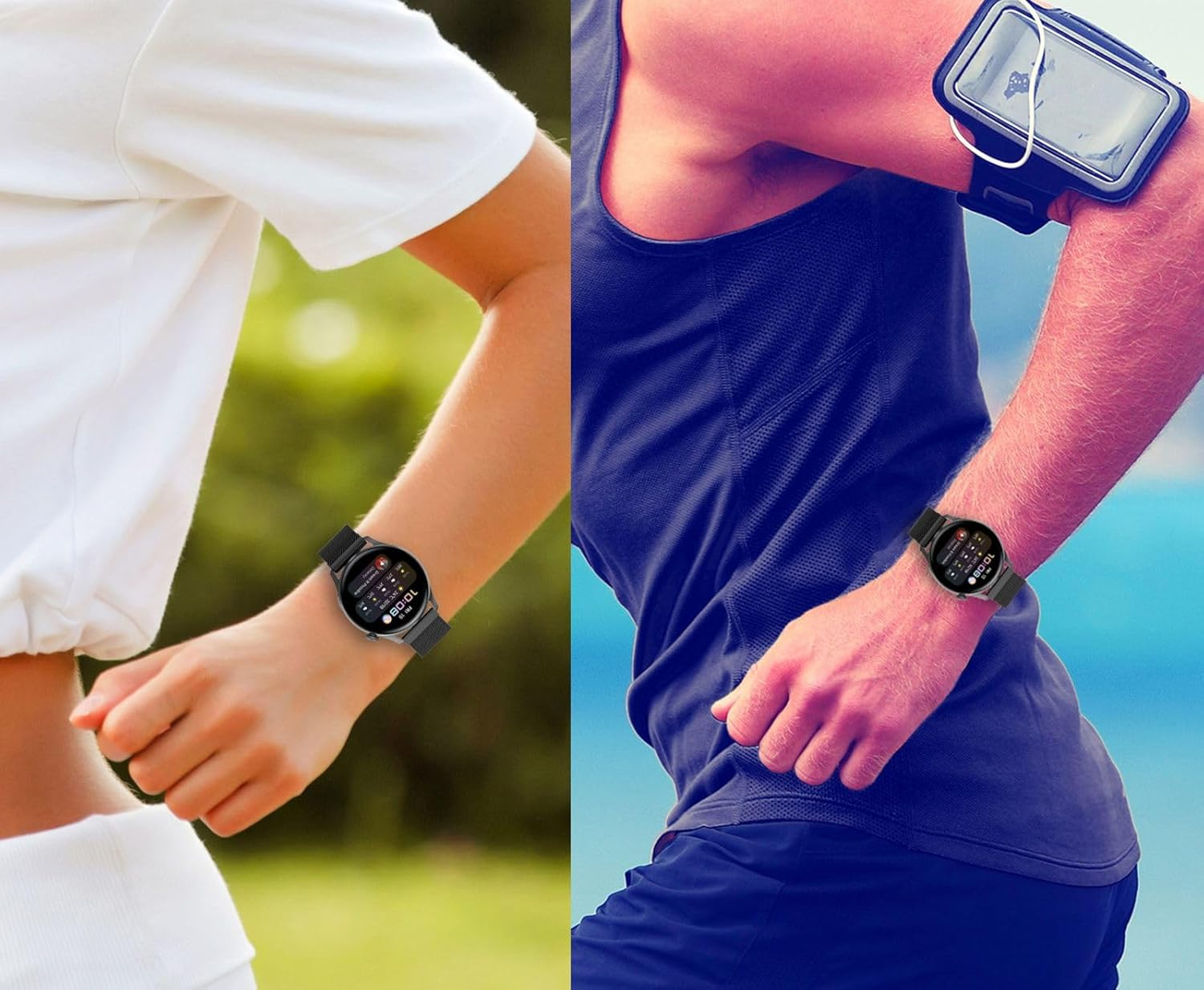 GIOPUEY Magnetic Bracelet Compatible with Nothing CMF Watch 3 Pro, Braided Stainless Steel Strap, Wear-Resistant, Magnetic, Replacement Strap image number 6