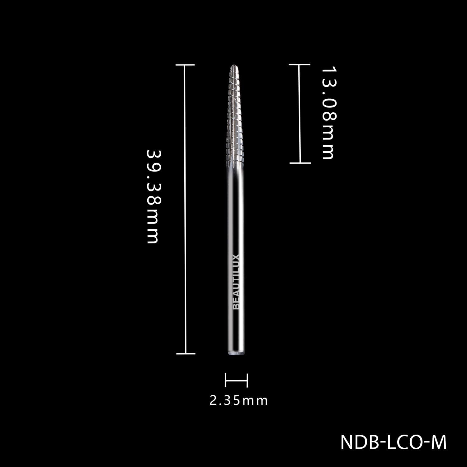Beautilux Nail Cutter Attachment, 3/32 Inch Carbide Tungsten Bits, Quick Removal of Cuticle Polishing Gel for Manicure and Pedicure (NDB-LCO-M) image number 1