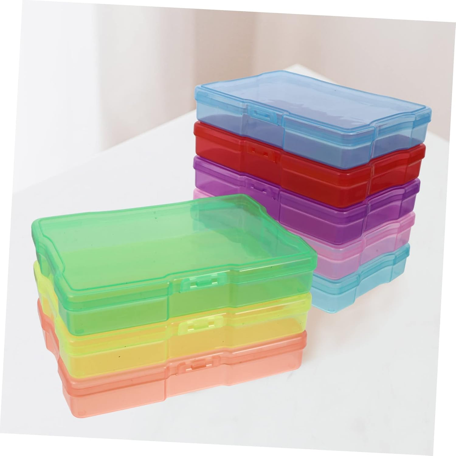Uonlytech 8Pcs Photo Storage Box for Photos Holding Case Household Jewelry Box in Plastic Material for Organiser Needs image number 3