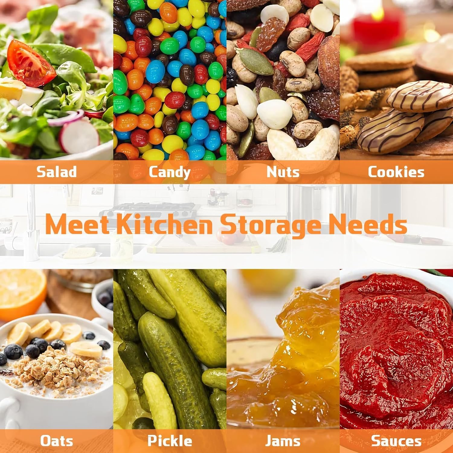 Wide Mouth Mason Jars 16 Oz, 6 Pack Glass Mason Canning Jars with Metal Airtight Lids and Bands Containers for Fruit Storage, Overnight Oats, Meal Prep, Pickling, Preserving, Yogurt, Snack, Home Decor image number 1