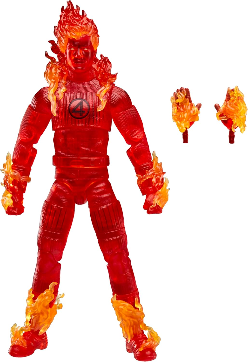 Marvel Legends Series Human Torch, the Fantastic Four: First Steps Johnny Storm Movie Collectible 6 Inch Action Figure Toy image number 3