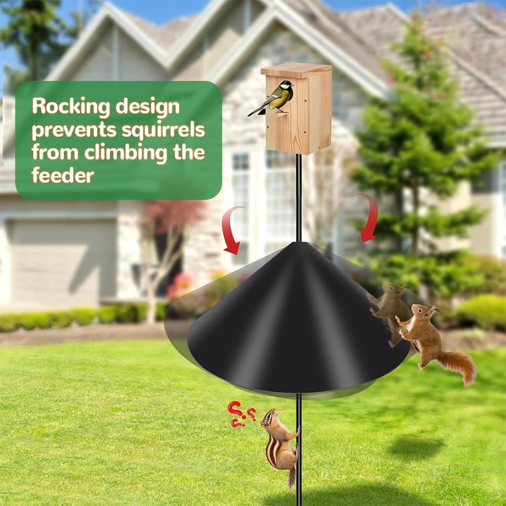 3 Pack Squirrel Baffle, outside Pole Mount Bird House Guard, Designed to Protect Outdoor Pole-Mounted Bird Houses, Bird Feeders, and Nesting Boxes from Squirrel Intrusion, for Outdoor Shepherd&rsquo;S Hook image number 3