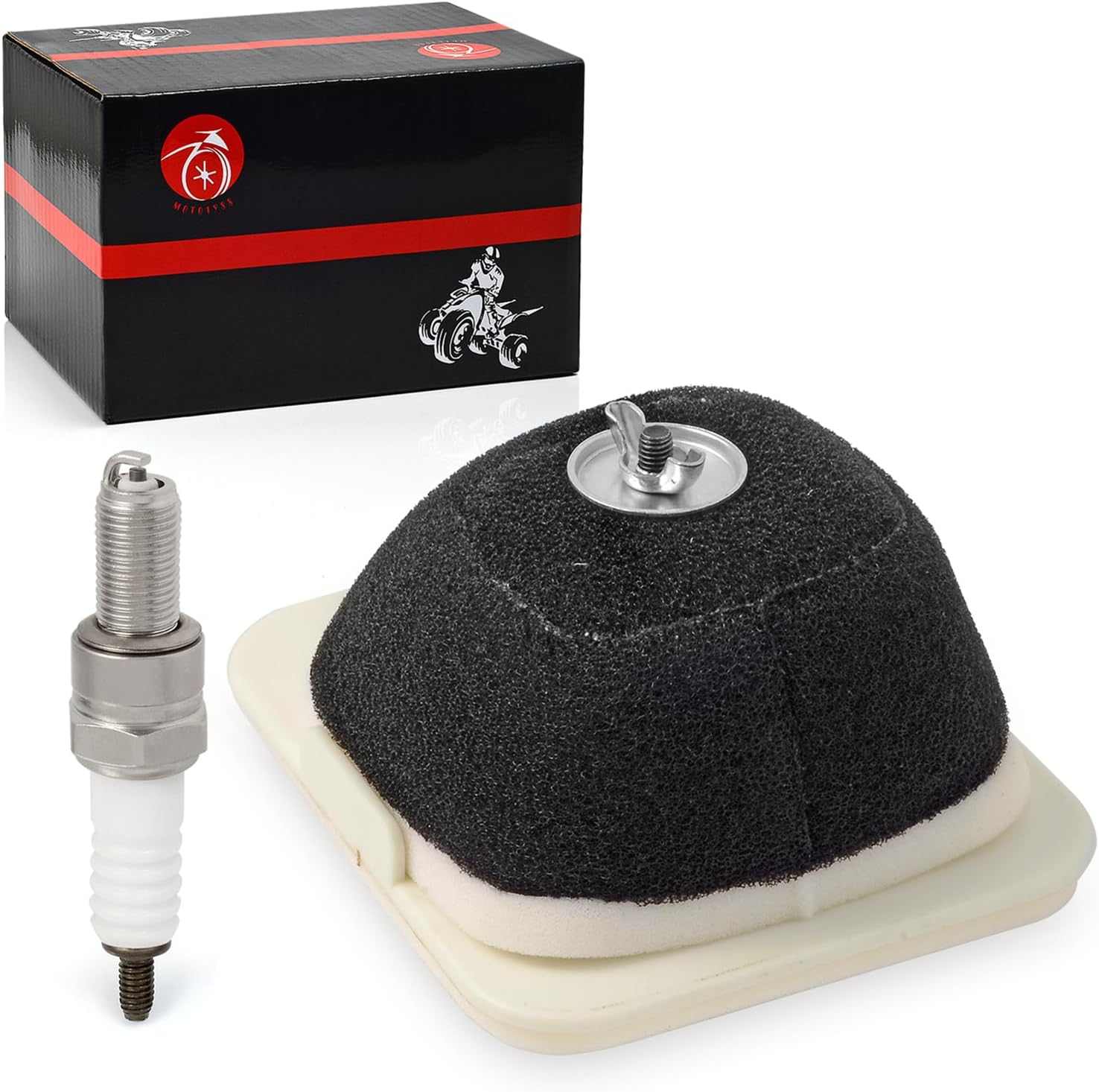 Air Filter Element Assembly & Spark Plug for YAMAHA TTR125 TTR-125 E L LE 2000-2024 5HP-14450-00-00