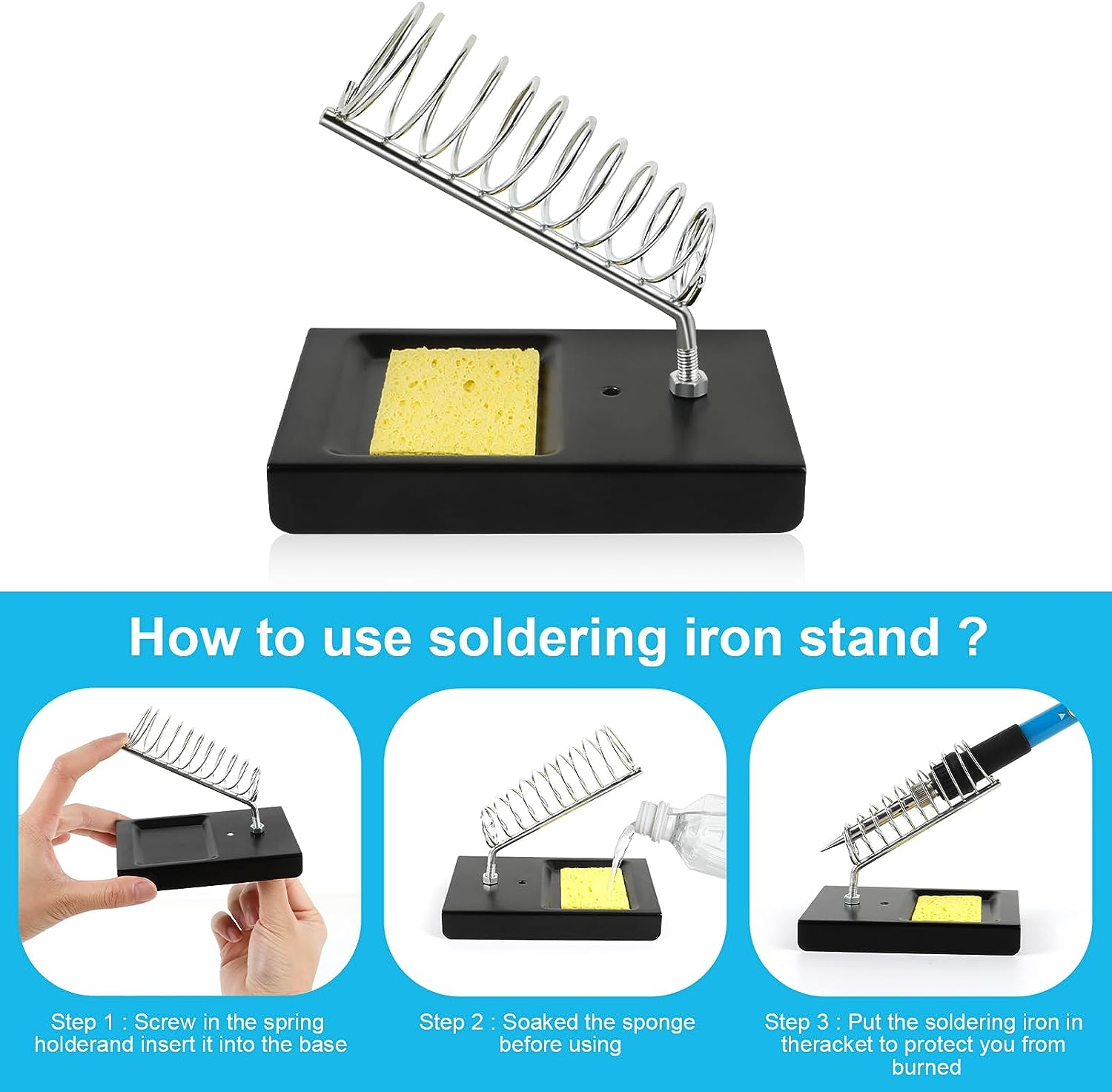 60W Soldering Iron Kit, Adjustable Temperature Welding Tool with LCD Digital Soldering Welding Iron Kit Household Electronic Soldering Repair Tools image number 2