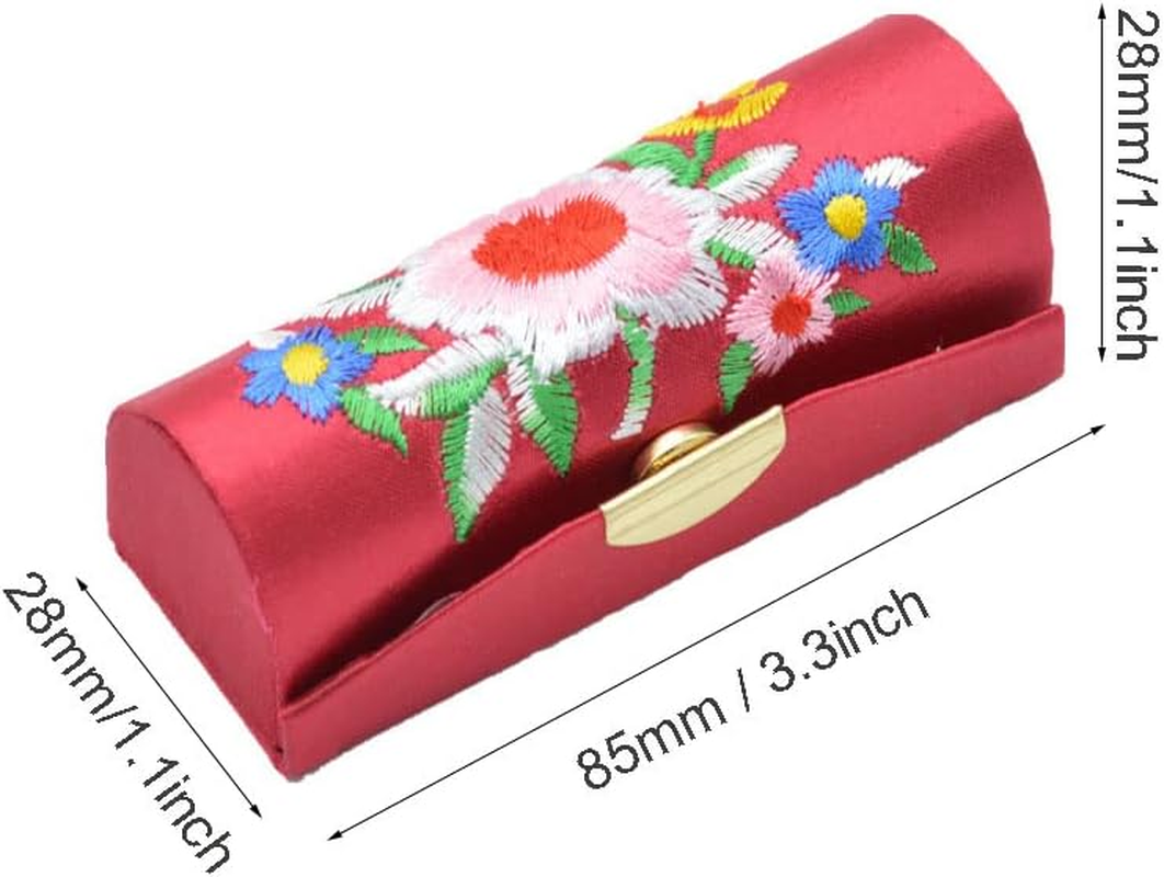 MIAO JIN 12PCS Lipstick Case with Mirror Lipstick Case Storage Case Jewelry Case Cosmetic Case &hellip;, Embroider, Embroidery