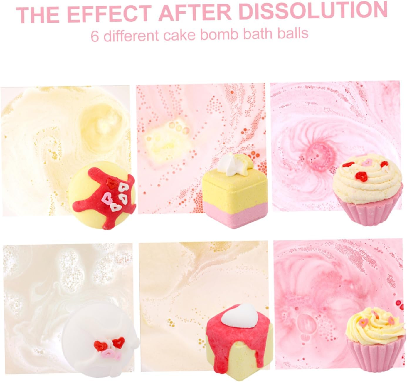 6 Pack Spa Bath Salts Blood Circulation Skin Care Aromatherapy Cake Shape image number 3