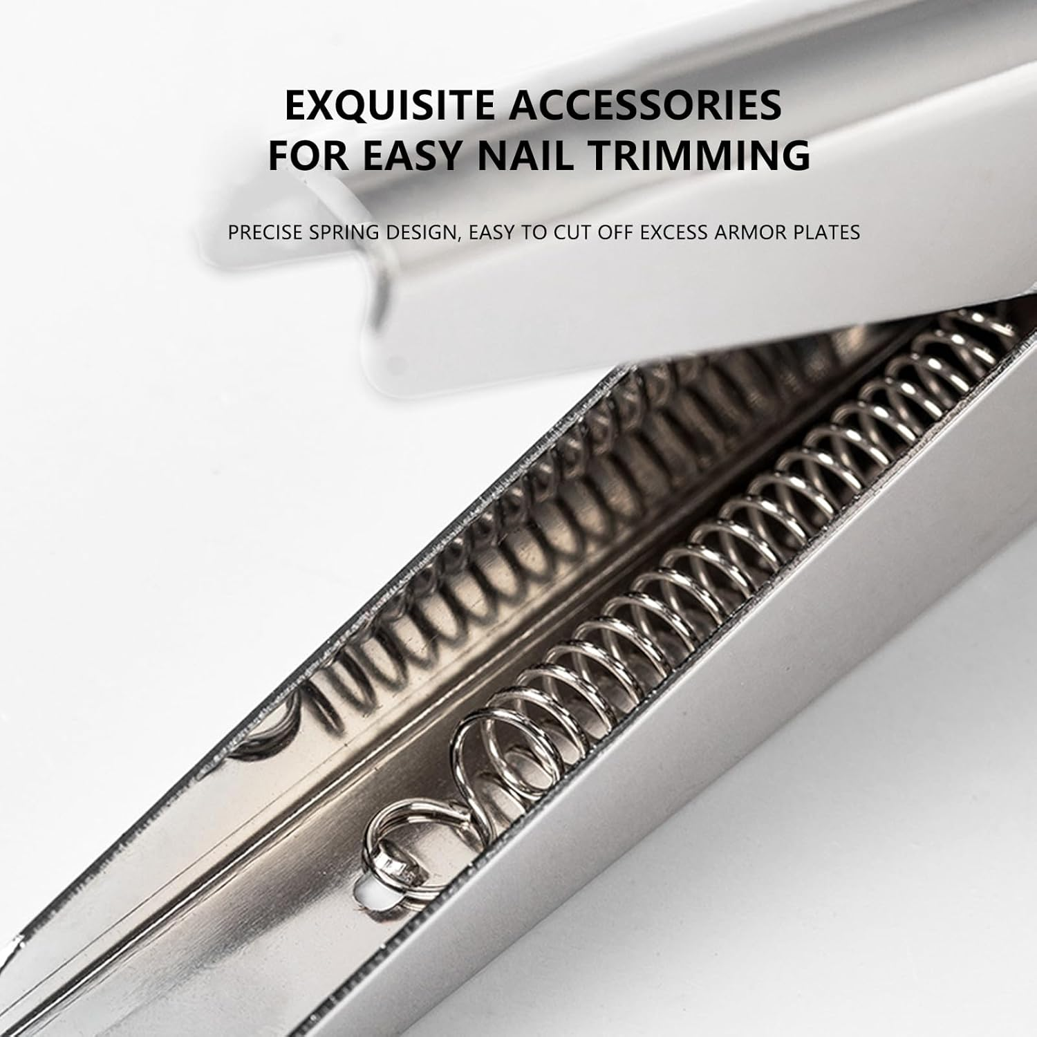 Taoluwin Acrylic Nail Tip Clippers, Stainless Steel Fake Nail Trimmer, Professional Nails Cutters with Adjustable Tension Knob, Ergonomic Spring Design for Effortless Shaping for Artificial & False Nails image number 6