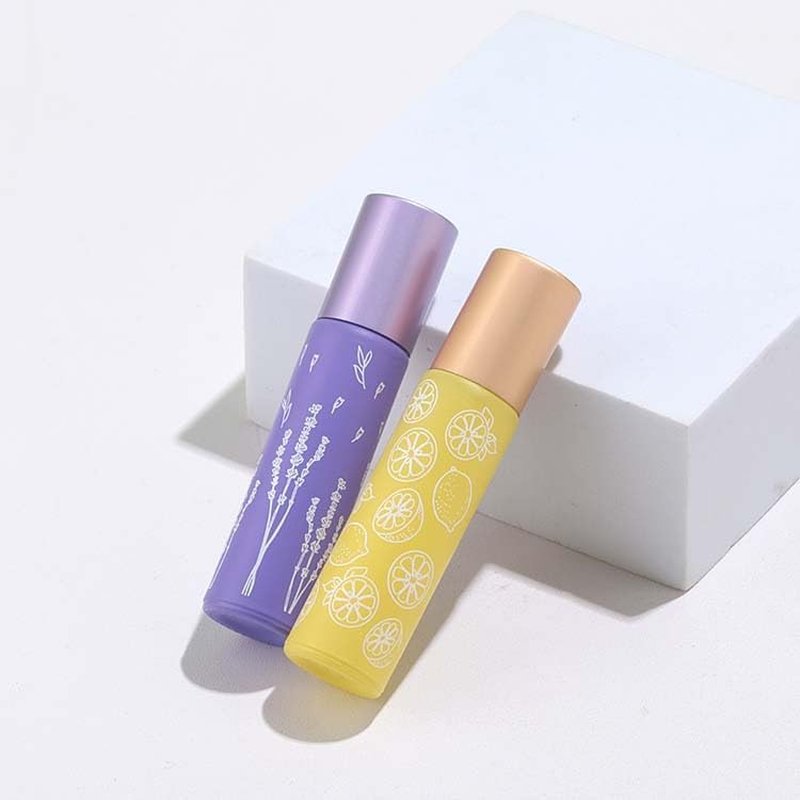 Fokmuaex 6Pcs Printed Roller Bottles for Essential Oils - Portable Refillable Containers for Perfume, Aromatherapy & Travel Use image number 3