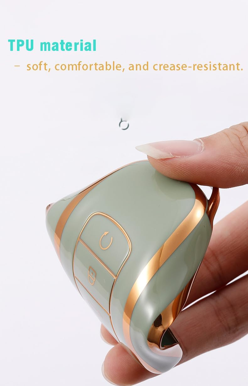 2Pcs Car Smart Key Fob Case Soft TPU Remote Key Fob Cover Car Key Fob Protector Compatible with Chery Omoda 5 Compatible with Tiggo 8 Pro 8 plus (White) - Black image number 2