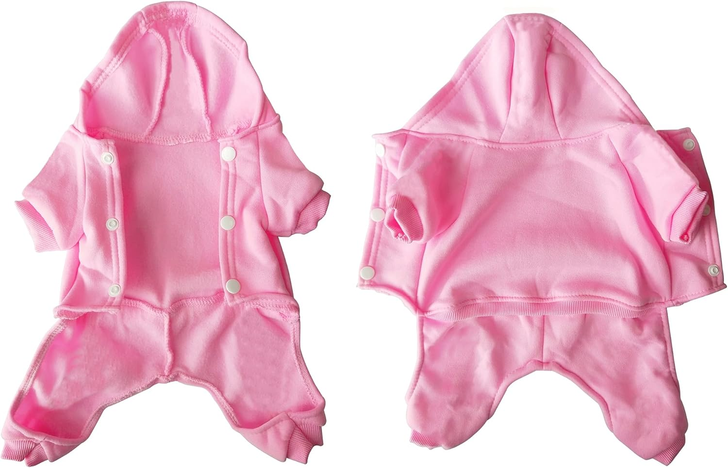 Dog Clothes, Dog Costume, Dog Hoodie, Dog Winter Coat, Dog Dress, Dog Coat, Dog Onesie, Dog Sweatshirt, ​​4 Legs Warm Pet Costume for Small Dogs Cats Boy or Girl, 1 Pack Pink M image number 1