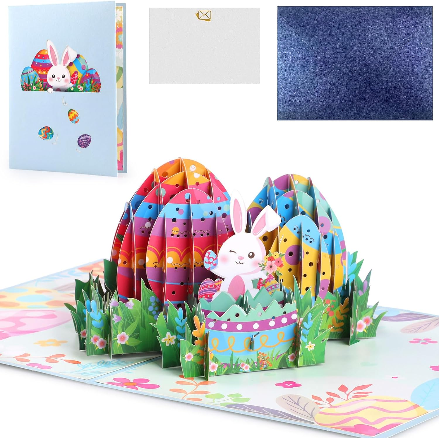 WD&CD Easter Day Card, 3D Greeting Happy Easter Card, Pop up Card Congratulation Card for Easter Sunday Card, Best Easter for Friends Husband Wife Mother Father Children Boys Girls, Color 2 image number 3