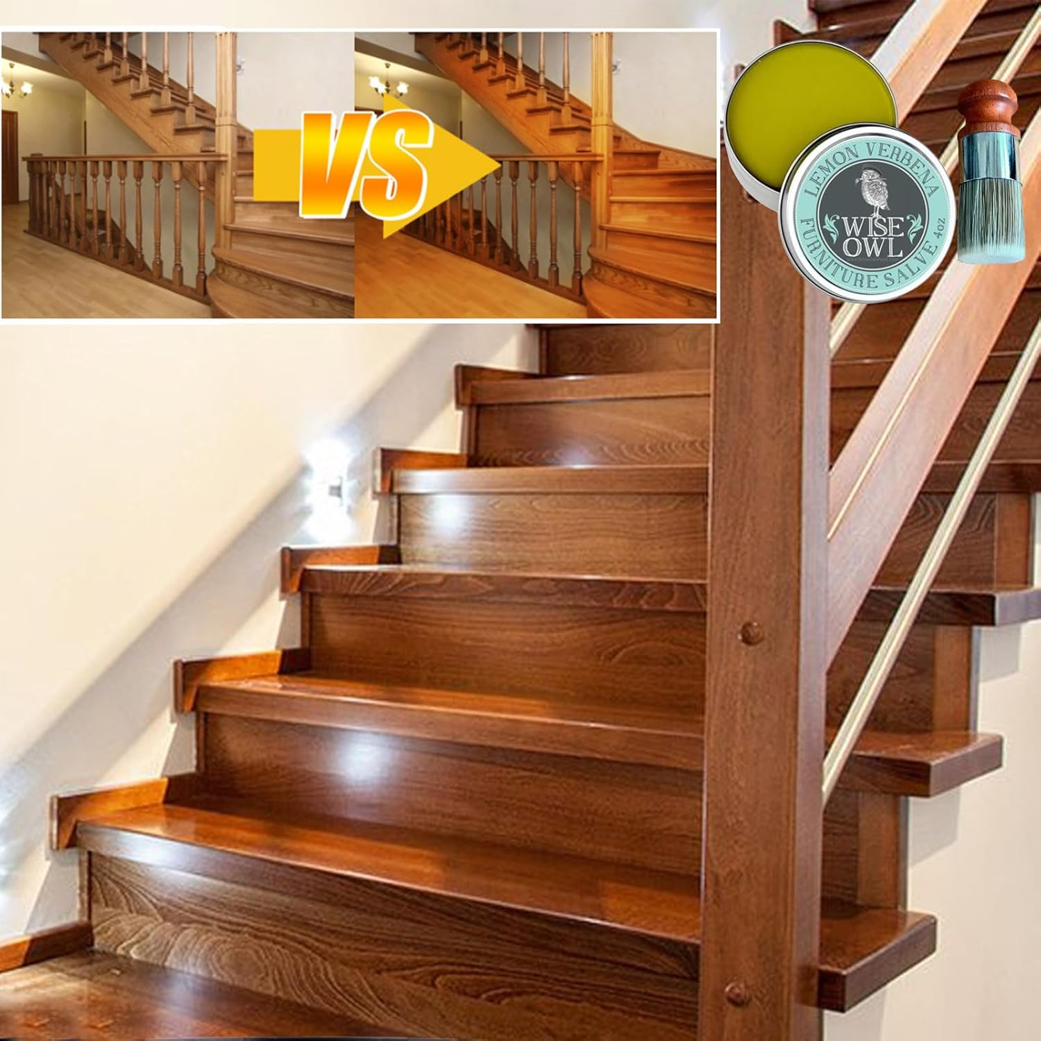 Furniture Salve for Leather, Furniture Salve for Leather and Wood, Furniture Salve & Brush Bundles, Leather Restorer Repair & Conditioner, Furniture Polish Wax for Wood Chair, Table image number 2