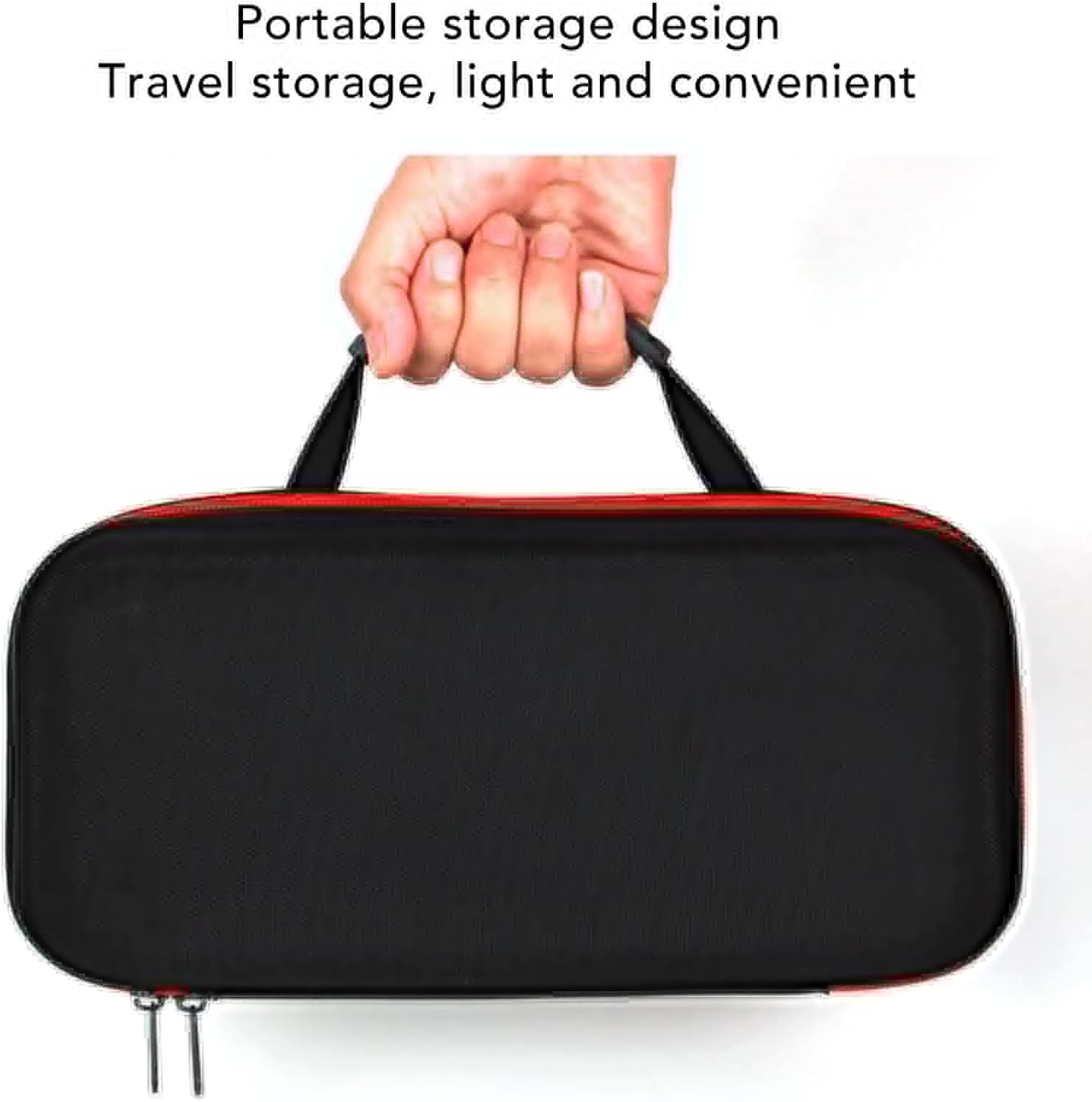 Wireless Microphone Storage Bag with Large Capacity, Shockproof Drop Proof EVA Zipper Bag with Metal Zipper, Sponge Filling image number 3