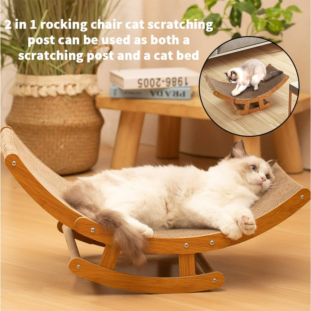 TOMVAES Cat Swing Bed Pet Rocking Hammock for Small Animal Rabbit Kitty Dogs Indoor Cats Indoor and Summer Breathable Outdoor Pet Camp Bed Easy to Assemble Wooden Frame Hanging Pet Bed image number 1