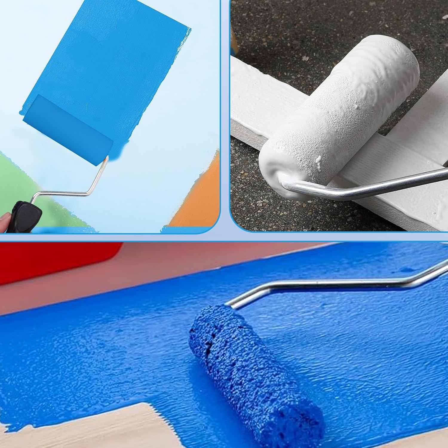 20Pcs Paint Roller Tray Set, Includes 4In Mini Rollers Disposable Liners Paint Tray Ergonomic Handle Ideal for Home Renovation Trim Cabinets & Touch Ups image number 3