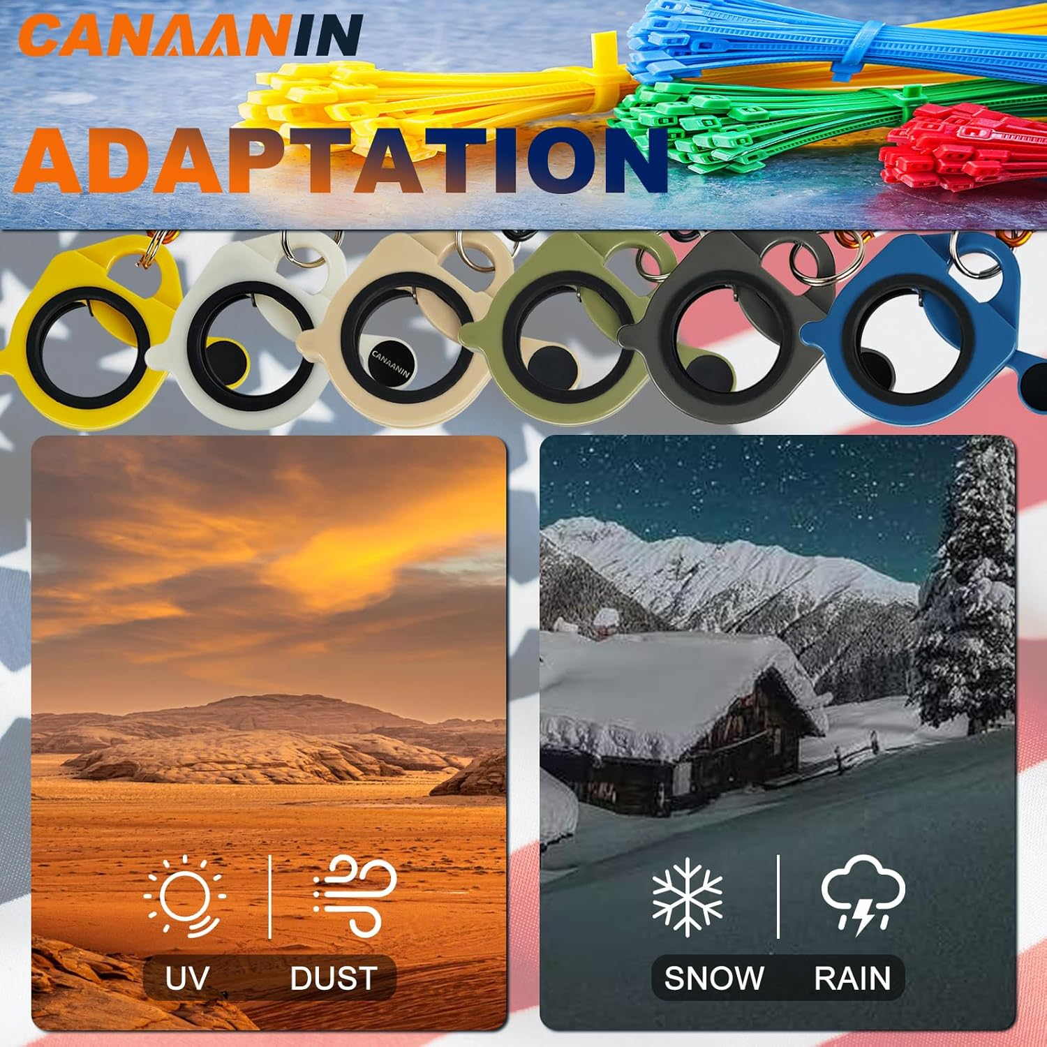 Zip Tie Holder Cable Tie Holder for Tool Belt Heavy-Duty Colored Organized Strong Efficient for Electrician Tool Storage Reusable Portable (White, 8 Pack) image number 5