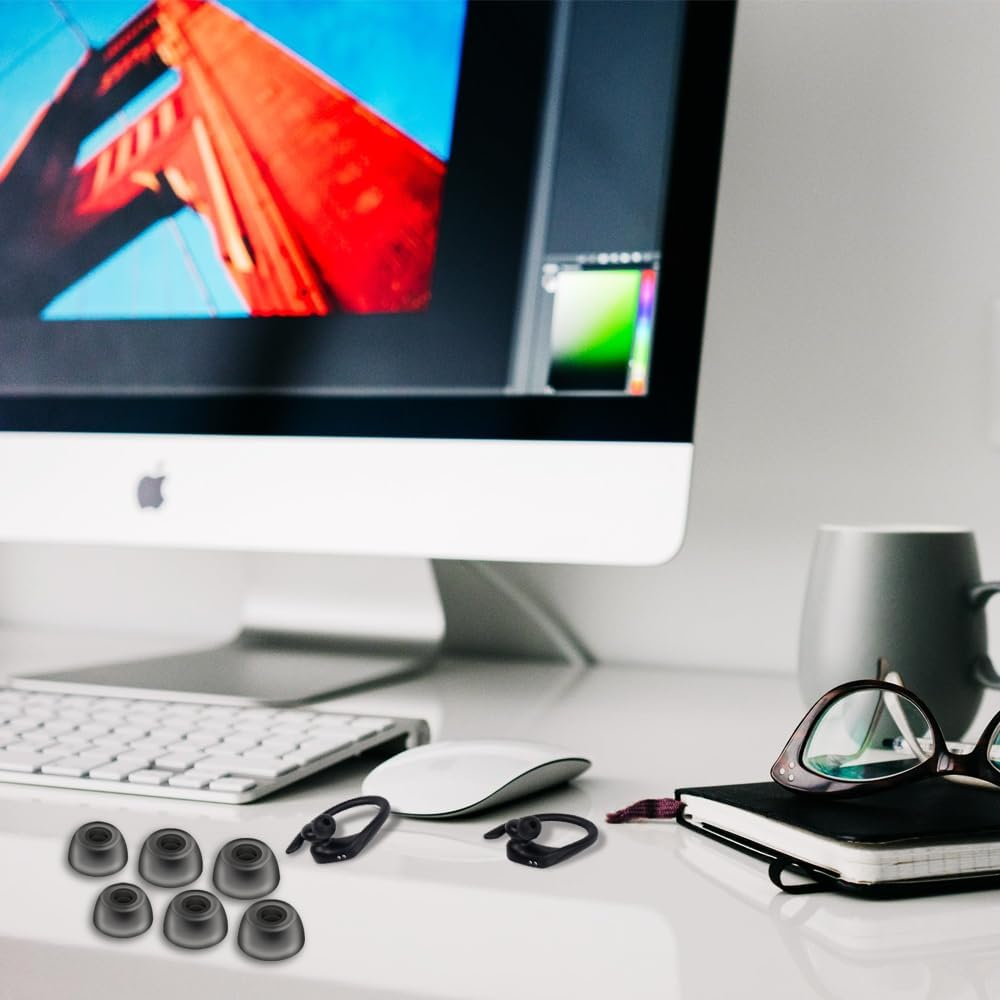 Replacement Eartips Compatible with Jabra Elite 75T/ 65T/ Active/ 7 Pro/Elite 3/ Elite 4 Earbuds, Silicone Earbuds Eartips Buds Cover Set