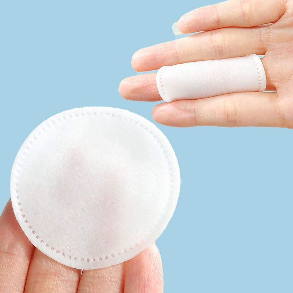 Esforzarse 360 Pcs Thickened Three Layer Makeup Cotton Pads, Cotton Makeup Remover Pads Make-Up Remover Pads for Face Soft and Absorbent Facial Remover Rounds for Makeup Removal and Cleansing image number 4