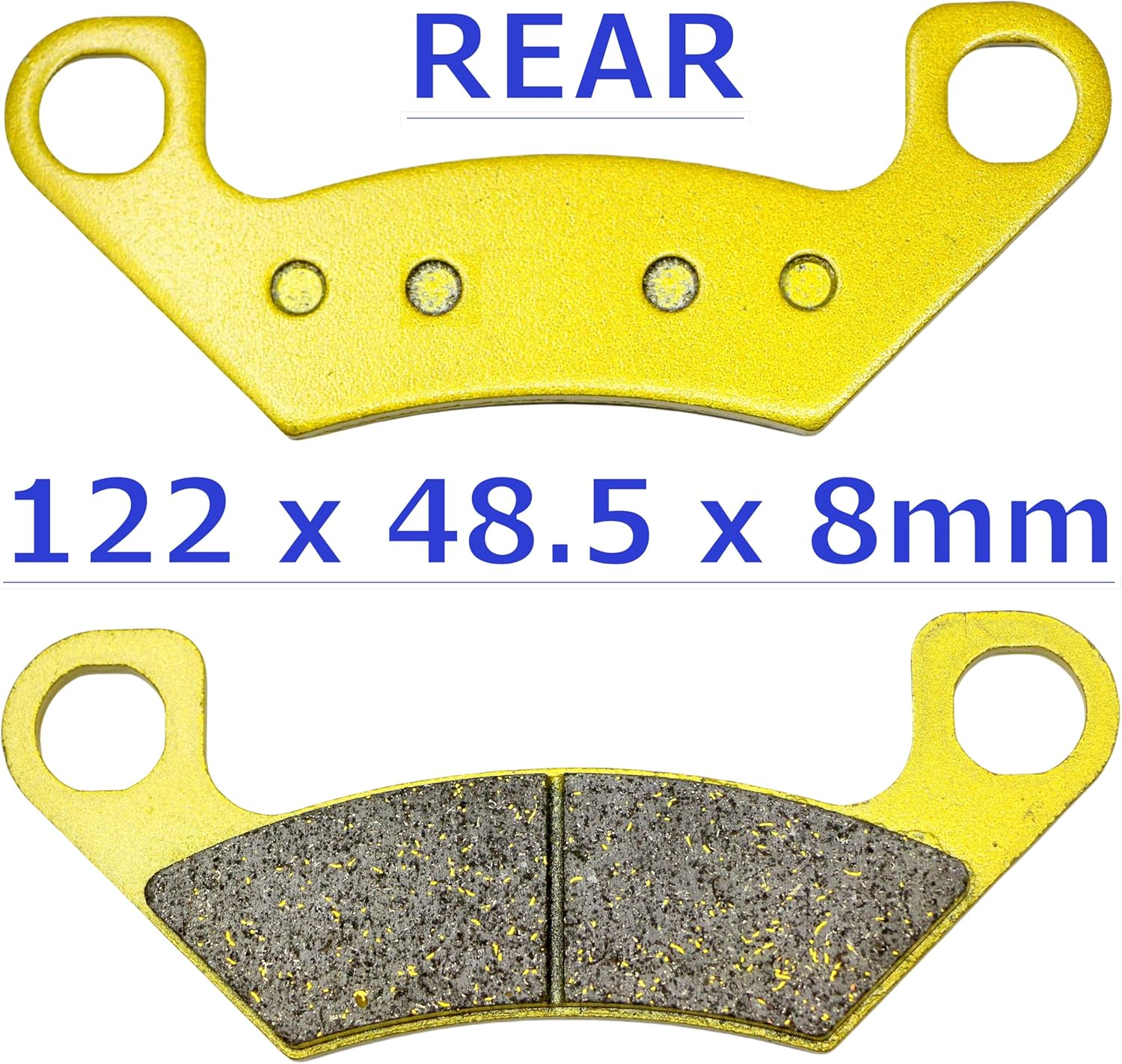 Master Chen Brake Pads for John Deere Gator XUV550 XUV560 XUV590 XUV835 XUV865 RSX860 S4 XUV560E XUV590E Xuv590I XUV590M Rsx860I RSX860E RSX860M Front Rear Brakes FA740 FA742 MC0540-3 image number 3
