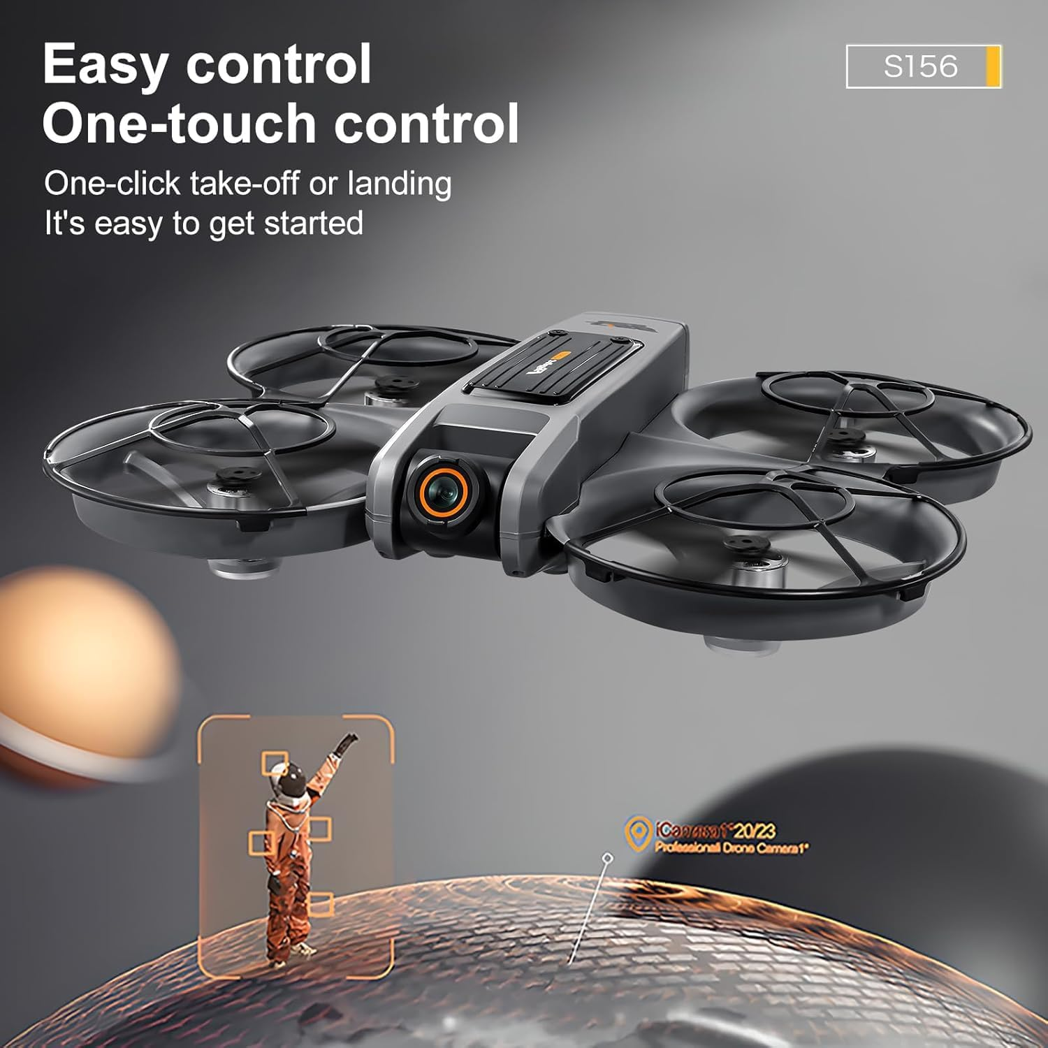 B-Qtech Drone with LCD Screen Remote, Brushless Motor Drone with Dual Cameras (Electric Angle Adjustment), Optical Flow Positioning, 6CH Gyro, WIFI FPV, True 12-15Min Flight (1800Mah), 3 Speeds, Headless Mode, LED Lights, USB Rechargeable image number 1