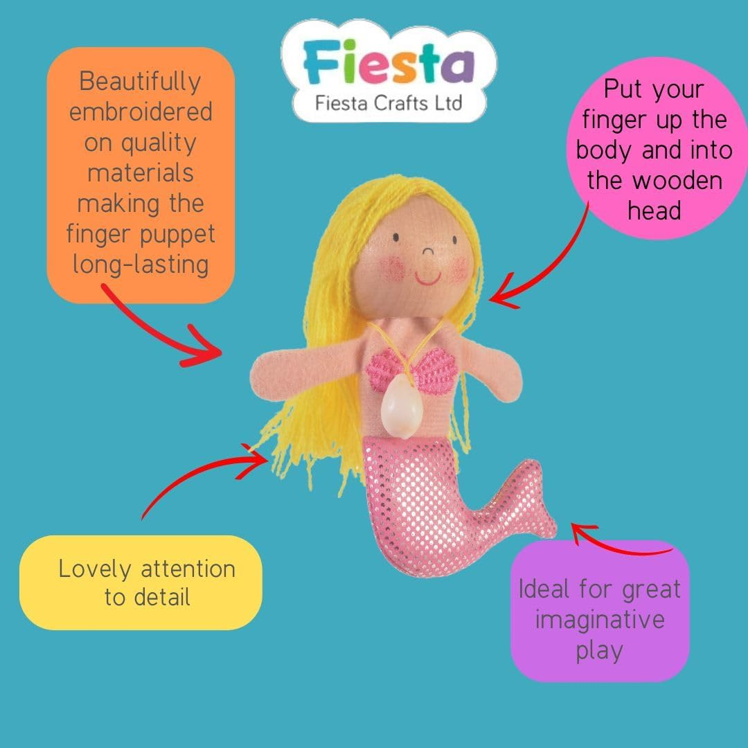 Fiesta Gold Range Finger Puppet Mermaid