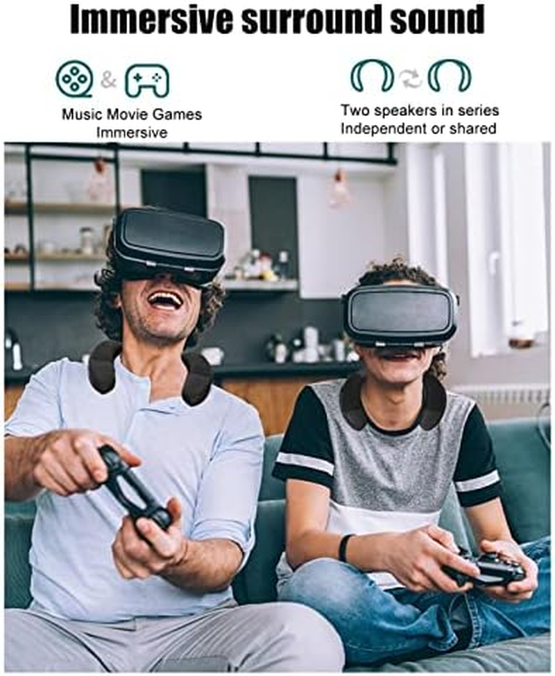 Annadue Neckband Bluetooth Speakers, Wearable Lightweight Wireless Speaker,Built-In Noise Canceling Mic, Superb Audio Quality, Support Memory Card, for Music TV Calls image number 2