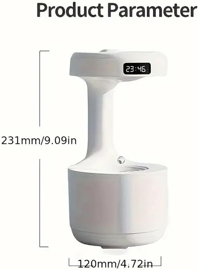 OZSTOCK 1000Ml Soundwave Humidifier with Night Light - Ultra Quiet USB Personal Humidifier for Bedroom, Anti-Gravity Cool Mist Humidifier for Home Office Desk, Dry Air Relief image number 4