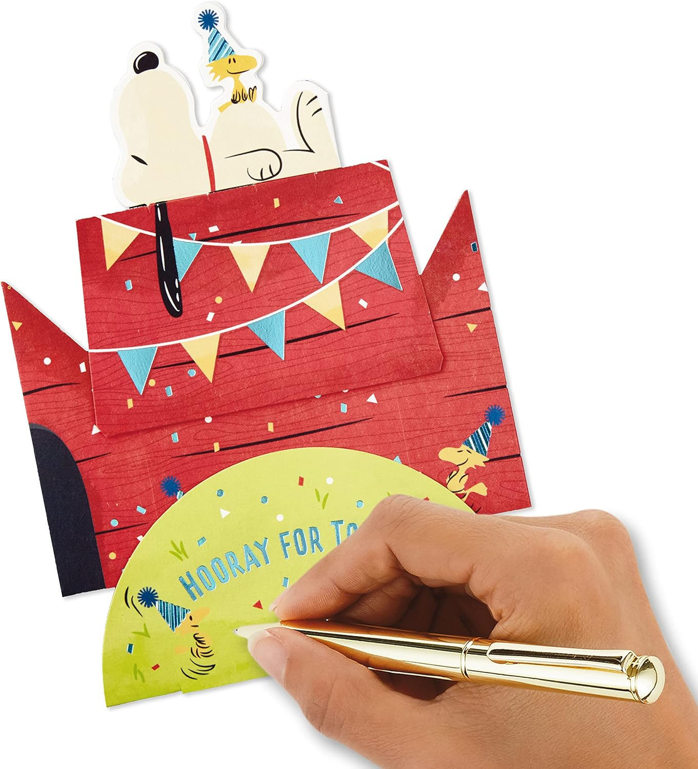 Hallmark Paper Wonder Peanuts Pop up Birthday Card (Snoopy Dog House) image number 5