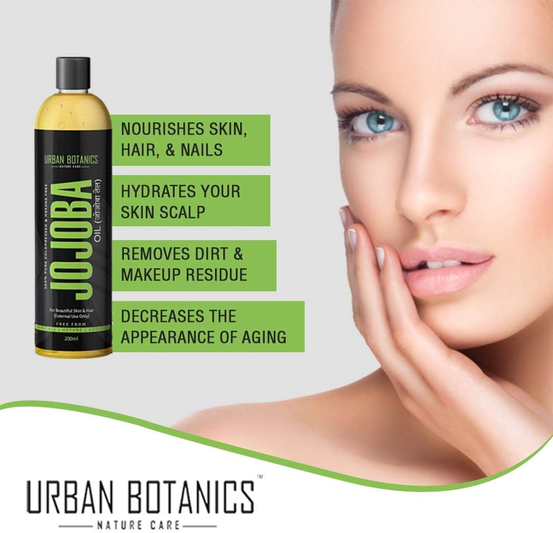 Urbanbotanics&reg; Cold Pressed Jojoba Oil for Skin & Hair - Virgin & Unrefined - 200Ml image number 3