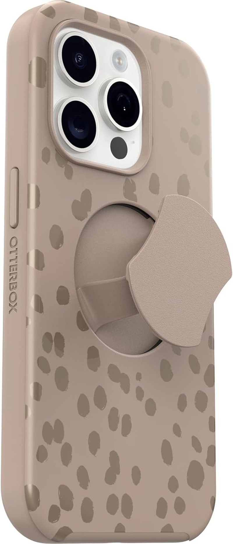 Otterbox Iphone 15 Pro (Only) Ottergrip Symmetry Series Case - on the SPOT (Brown), Built-In Grip, Sleek Case, Snaps to Magsafe, Raised Edges Protect Camera & Screen - Iron Camo image number 3