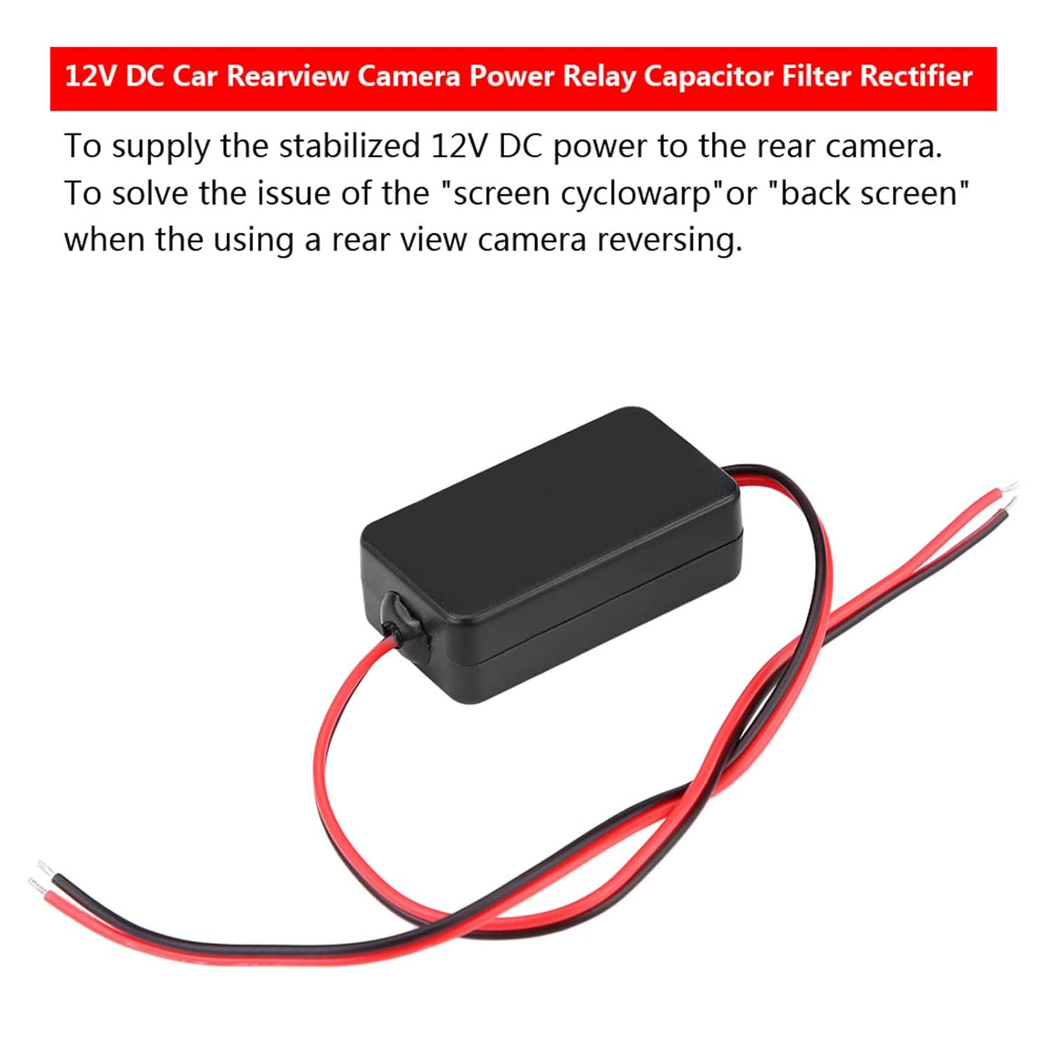 Camera Power Filter, Reverse Camera Filter, 12V DC Relay Capacitor for Car Series Automobiles Germany Series Cars image number 2