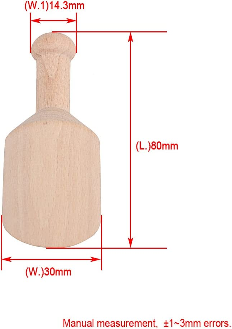 BQLZR 3 Inch Mini Beech Wooden Scoops Spoon for Candy Spices Parties Home Kitchen Tool Pack of 10 image number 4