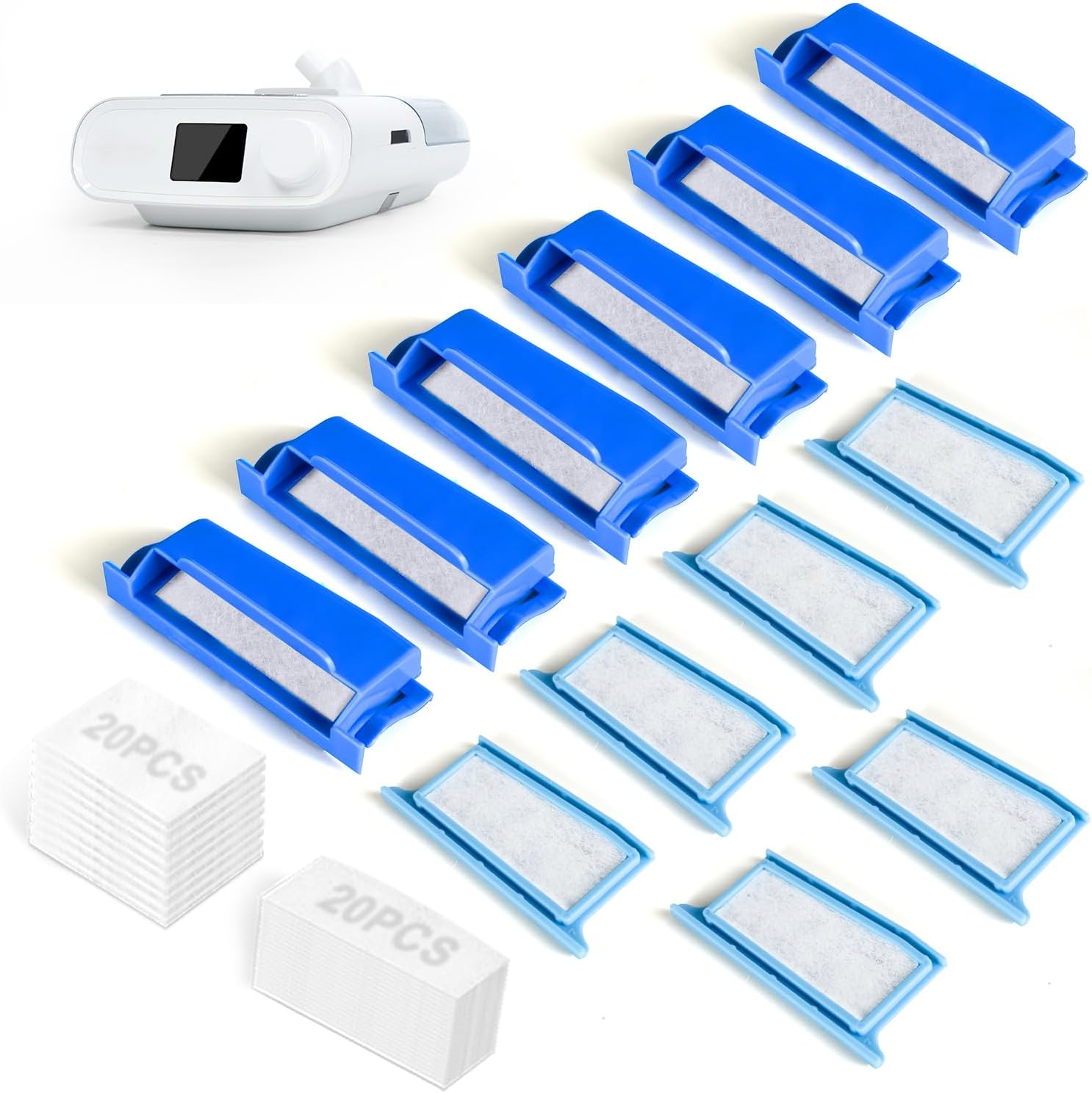 52PCS CPAP Filters for Philips Respironics Dreamstation Filters Supplies, Include 6 Assembled Filters for Philips Respironics Dreamstation Filter Accessories, 20 Ultra-Fine Filters+20 Foam Filters image number 3