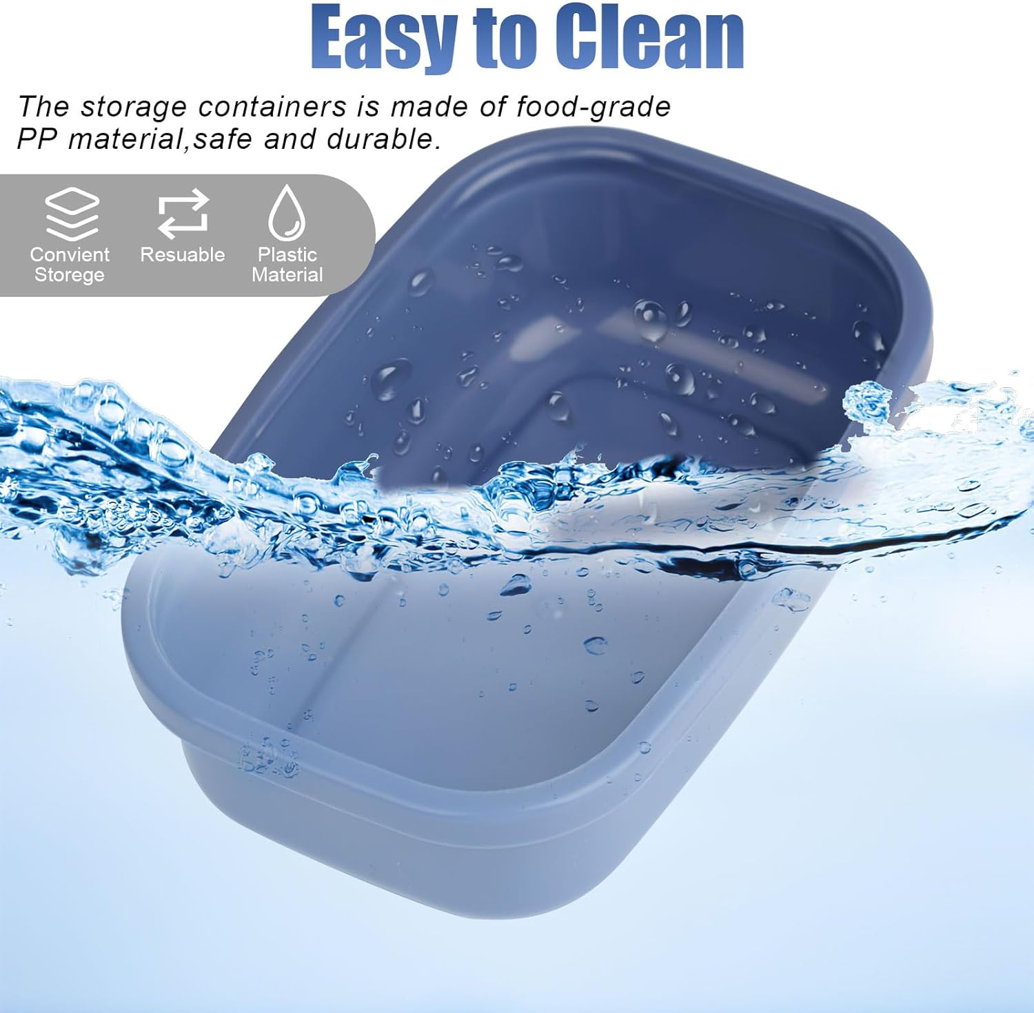 Small Containers with Plastic Lids, Pack of 8, 150 Ml Food Storage Containers, Reusable Containers for Freezing, Mini Freezer Containers for Storing Food, Snack Box, Lunch Boxes Accessories, Spice