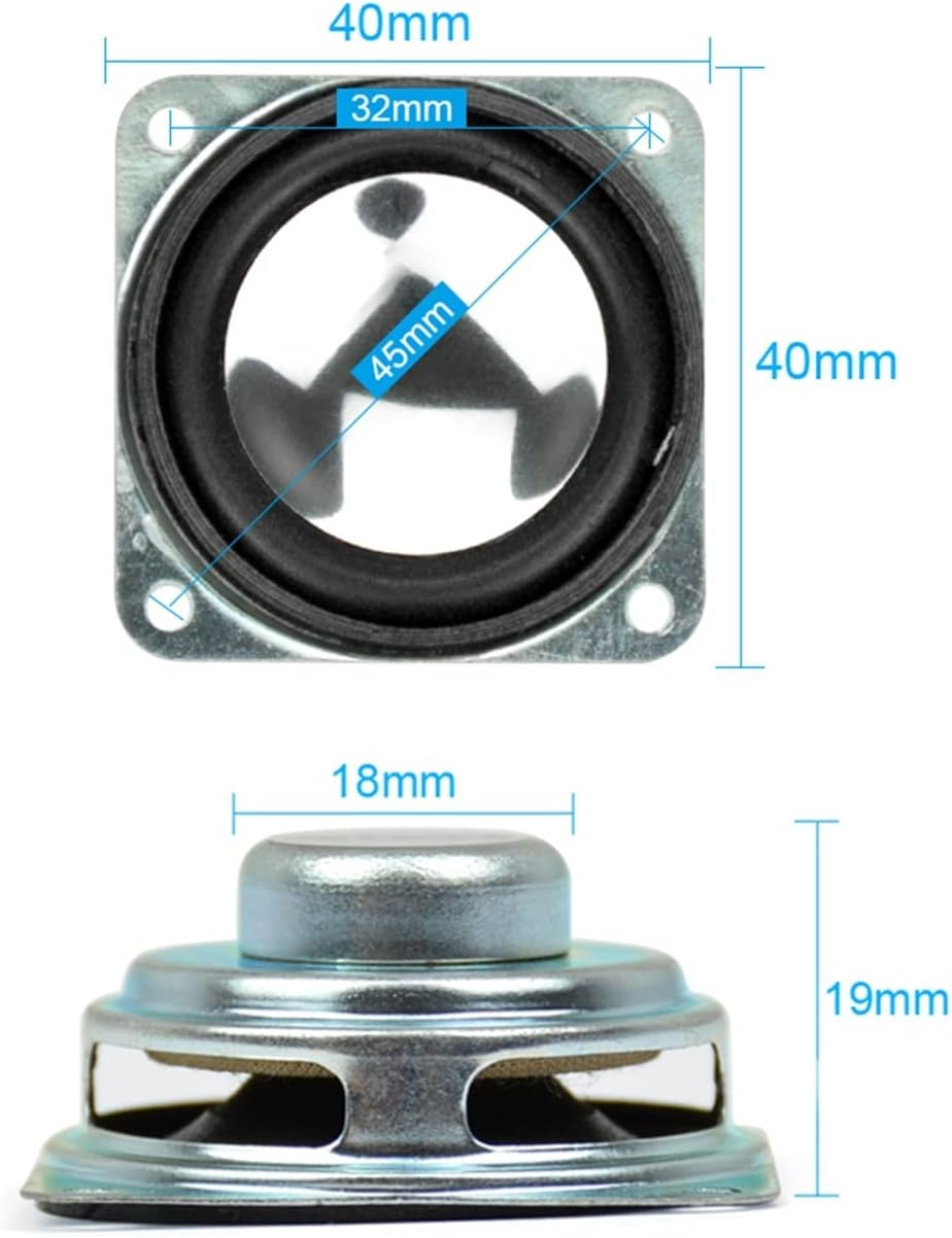 2Pcs 1.5 Inch Audio Mini Speaker 8Ohm 2W Home Theater Loudspeaker 40MM Portable Music Speaker Bookshelf Speaker image number 2