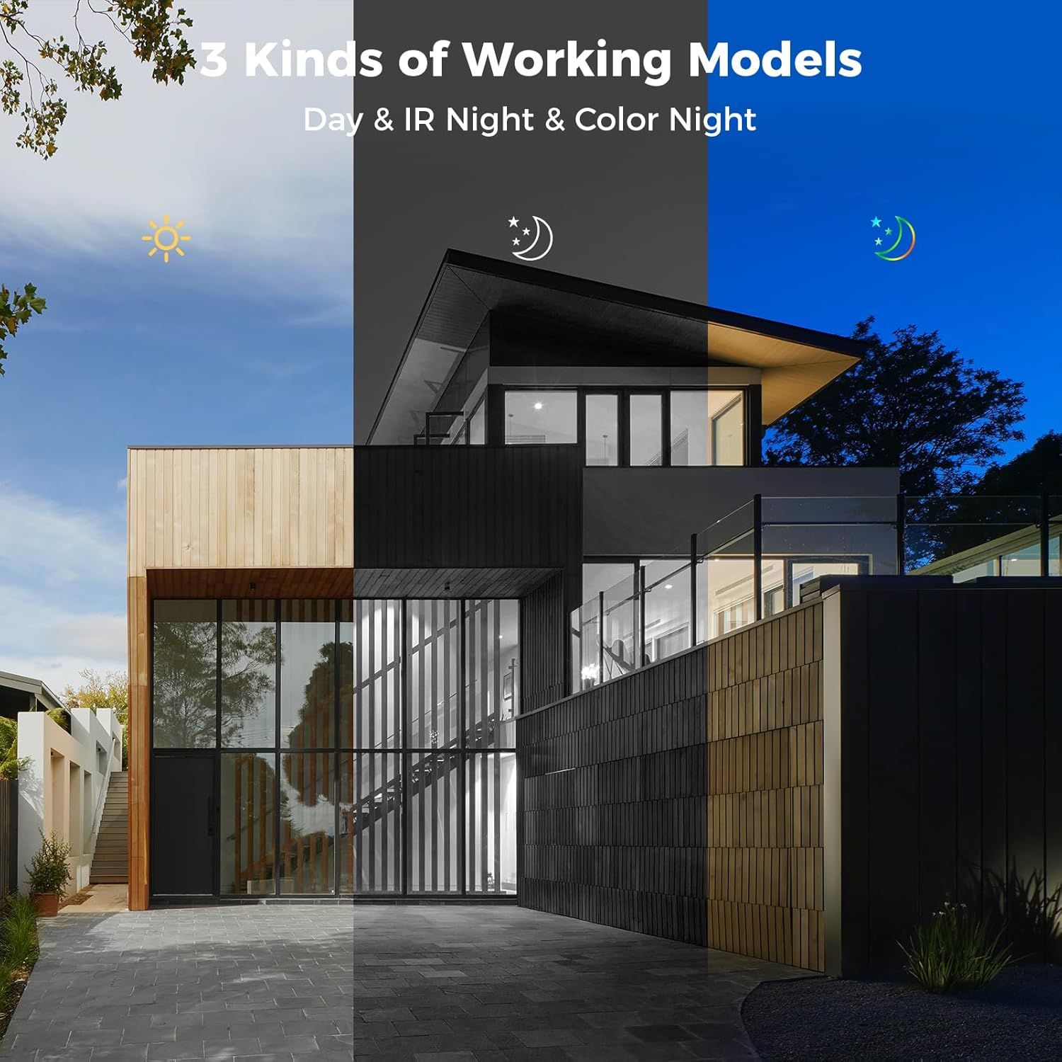 Hiseeu Wireless Security Camera System, 4PCS 5MP Outdoor Camera with 10In LCD 1T HDD， 2-Way Audio Pan & Tilt Color Night Vision, Motion Alert, IP66 Waterproof, Auto Tracking, 2.4G Wifi, No Monthly Fee image number 3