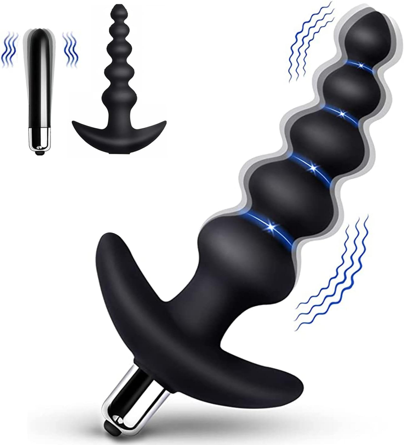 17CM Silicone Massager Stick with Beads Electric Massager Funny Plug for Women Amal Plugs Trainer Kit Sweetheart Intimate Gift Set Plug Inflatable Bulb Enema System Enema Kit Inflatable Plug Plug Anales