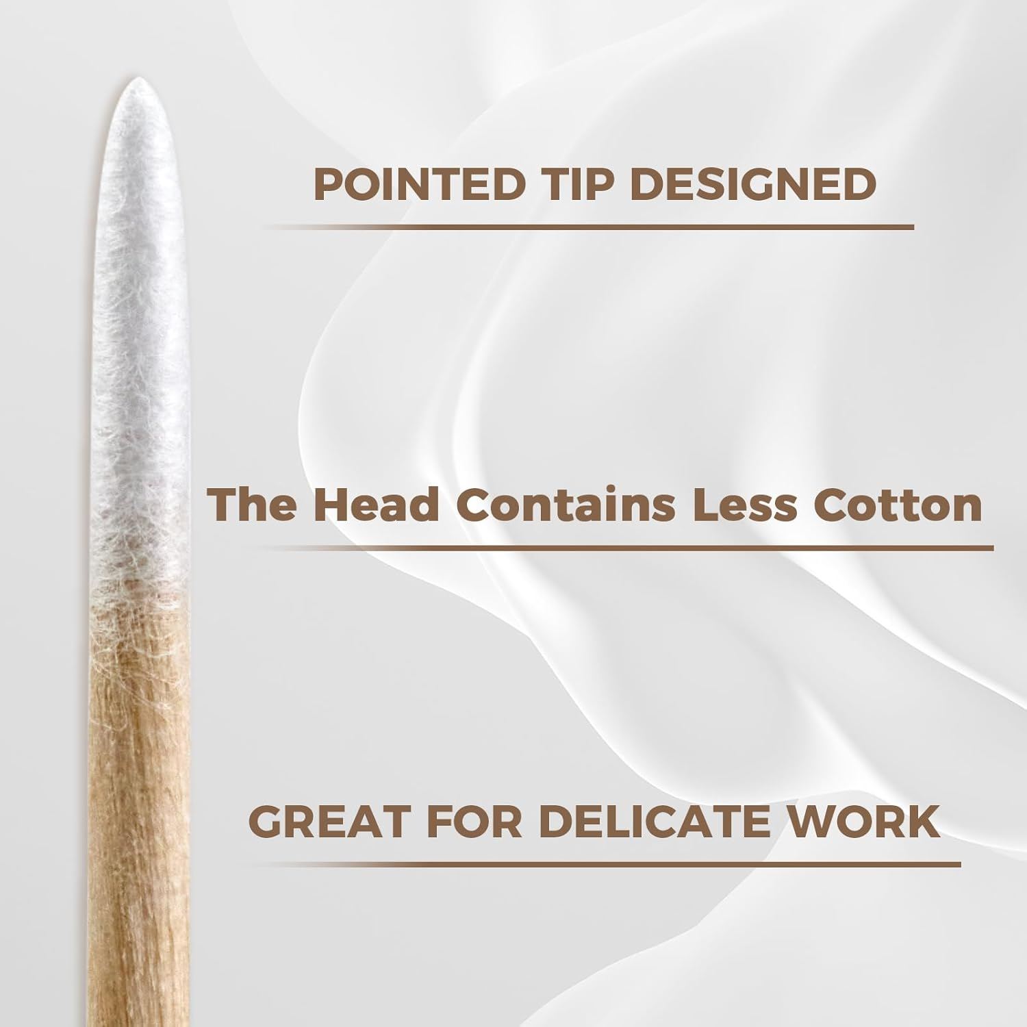 400Pcs Pointed Cotton Swabs in Storage Box - Precision Microblading Cotton Swabs with Wooden Sticks for Makeup, Cleaning Nail Polish, Eyebrow, Tattoo Permanent Supplies, Craft