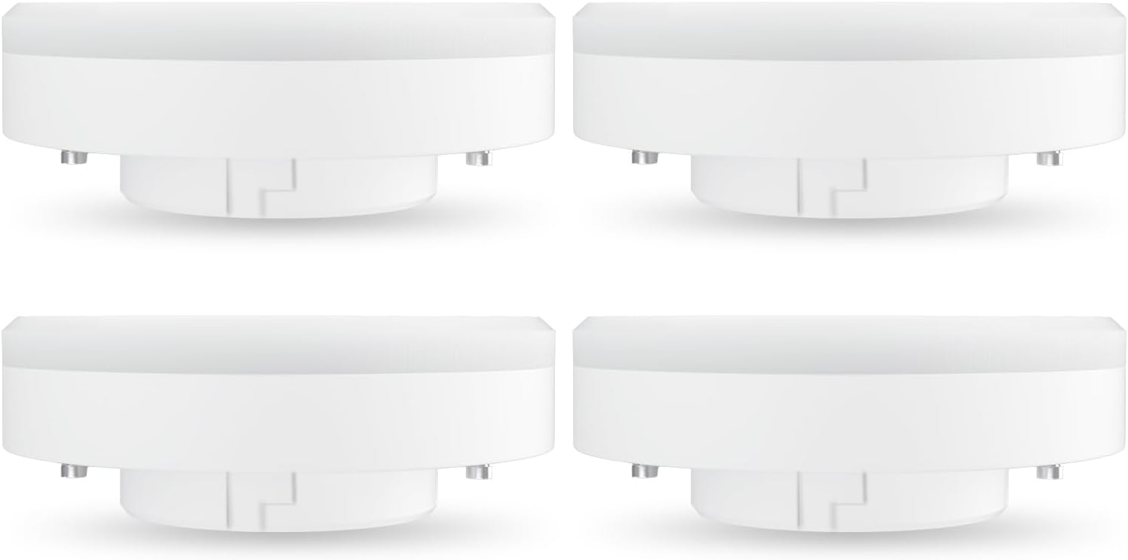 LUTW GX53 LED Bulb, 6W Equivalent to 50W Halogen, 6000K Cool White Light, Non-Dimmable, Beam Angle: 120&deg;, 556LM GX53 Recessed LED Spotlight for Cabinets, Showcases, Wardrobes, Pack of 4 image number 1