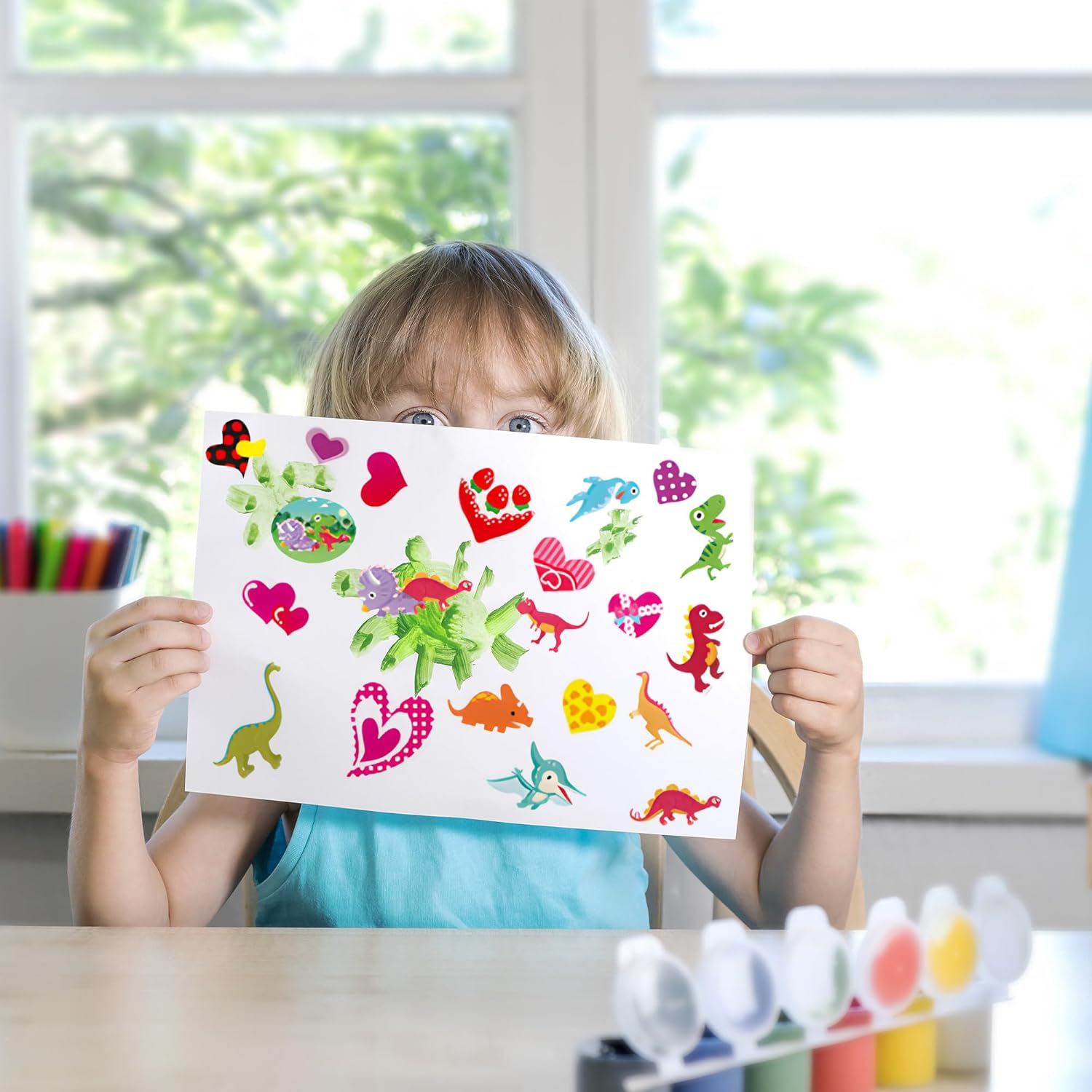 3D Puffy Stickers for Kids & Toddlers - 600+ Reusable, No Residue Peel off Stickers for Scrapbooks, Water Bottles & Laptops - Cute Sea Animal, Dinosaur, Car Stickers Bulk Pack image number 6