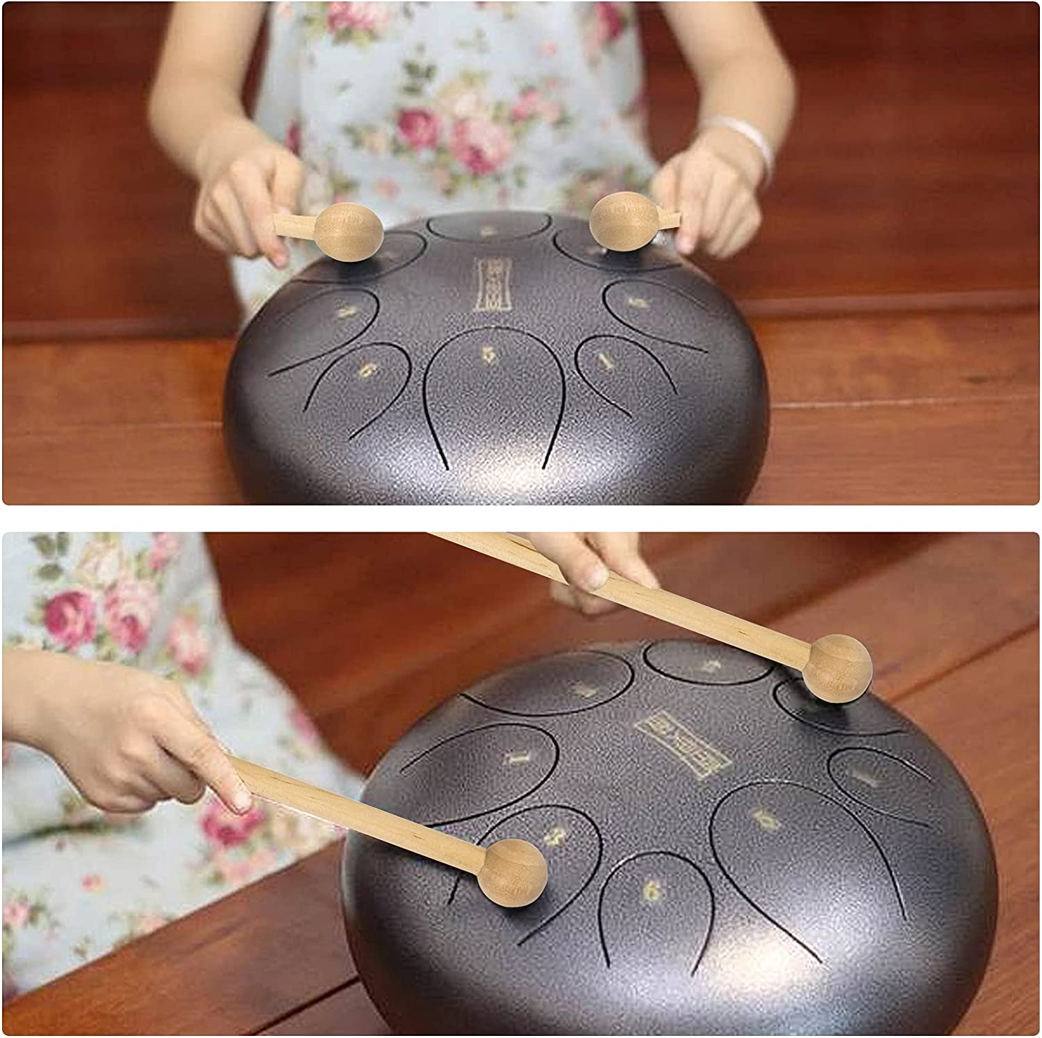 Wood Mallets Percussion Sticks Valuehall 2 Pairs Drum Mallet Sticks 8.46 Inches Percussion Mallets Xylophone Mallet for Energy Chime Wood Block Bell Percussion Instrument V14A03