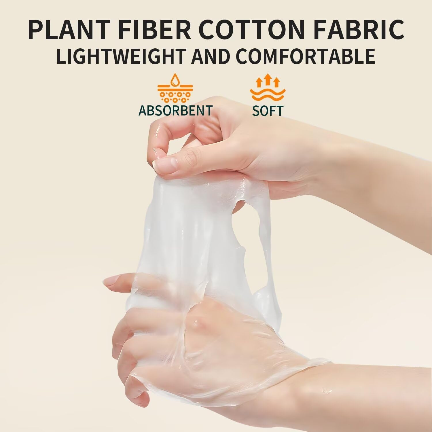 RAZUYEN Firming and Moisturizing Sheet Face Masks with Hyaluronic Acid and Peptides, Reduce Fine Lines and Wrinkles, Hydrating & Anti-Aging Spa Face Mask, Facial Skin Care (Pack of 10) - Yellow image number 2