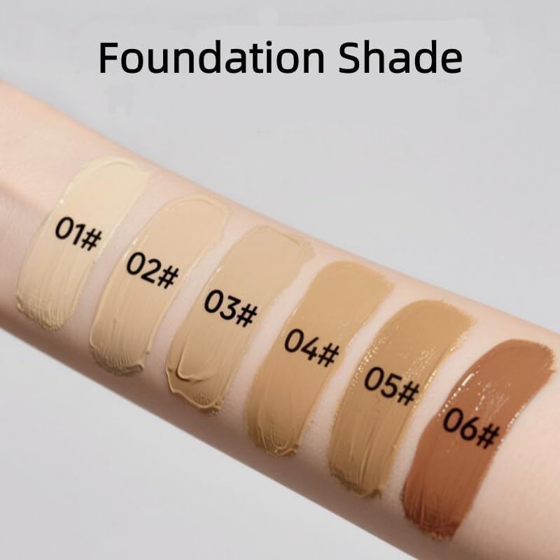 Full Coverage Foundation Cream - Long Lasting Waterproof Concealer Makeup Base for Natural Matte Finish Face 20G Available in 6 Shades image number 6