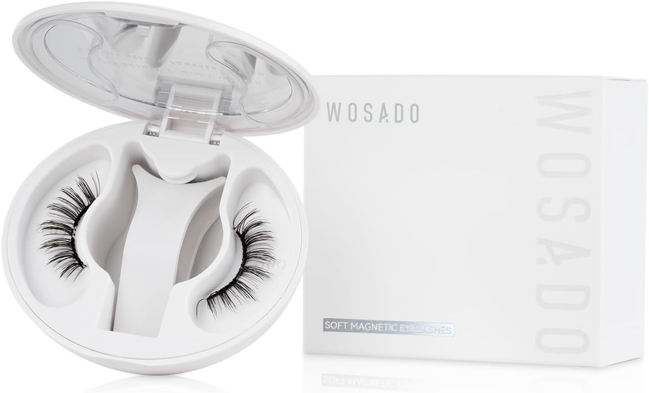 WOSADO Soft Magnetic Eyelashes Kit with Applicator, [No.17 Ice Black] Reusable Glue-Free Wispy Magnetic Lashes, Cruelty-Free False Lashes, Waterproof, Lightweight, Suit for Heavy Makeup image number 4