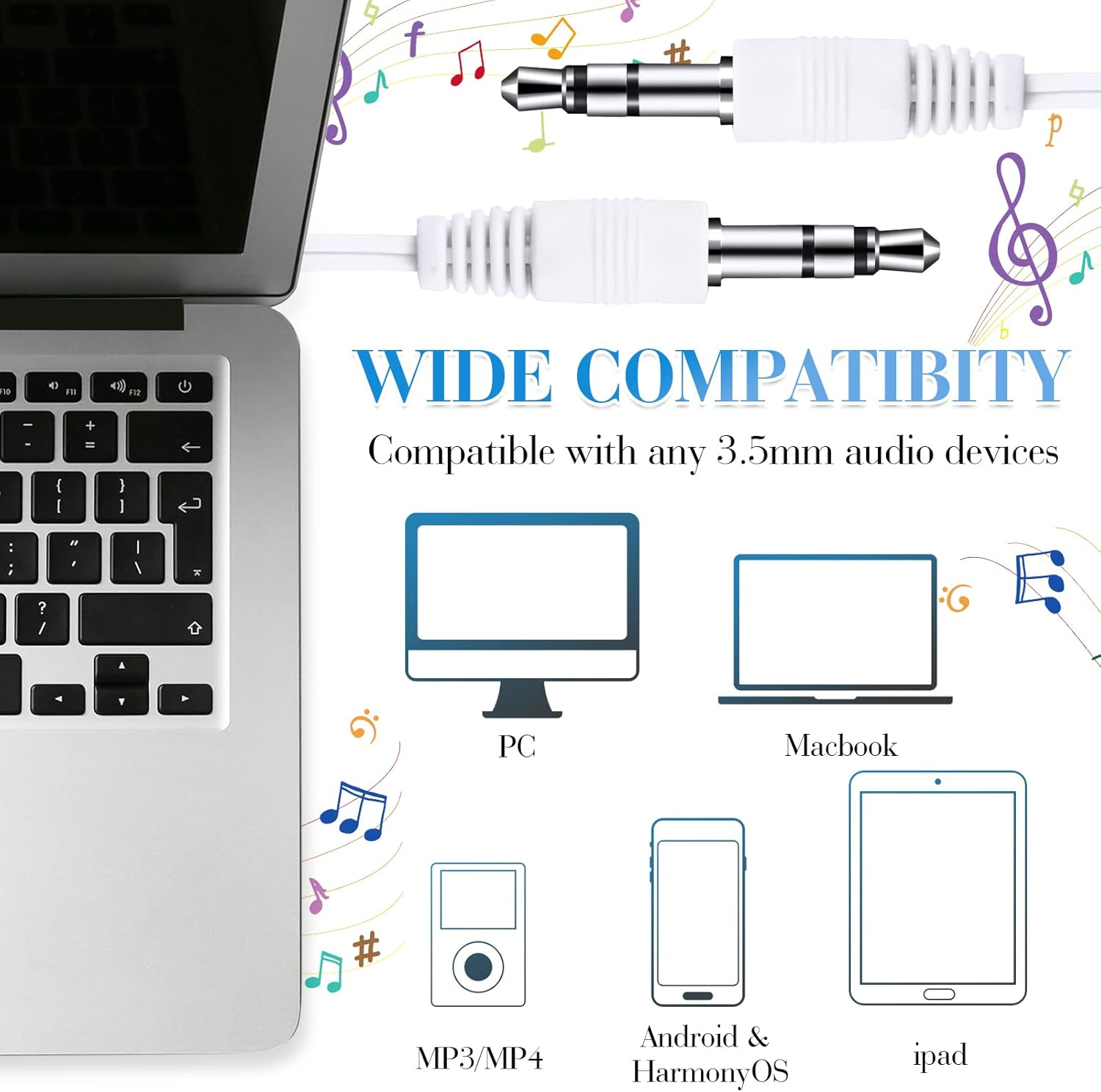 Kanayu 100 Pack Wired Earbuds - White in Ear Headphones - Basic Student Earbuds - No Microphone - 3.5 MM Jack - Suitable for Kids, Schools, Libraries, Laptop image number 2