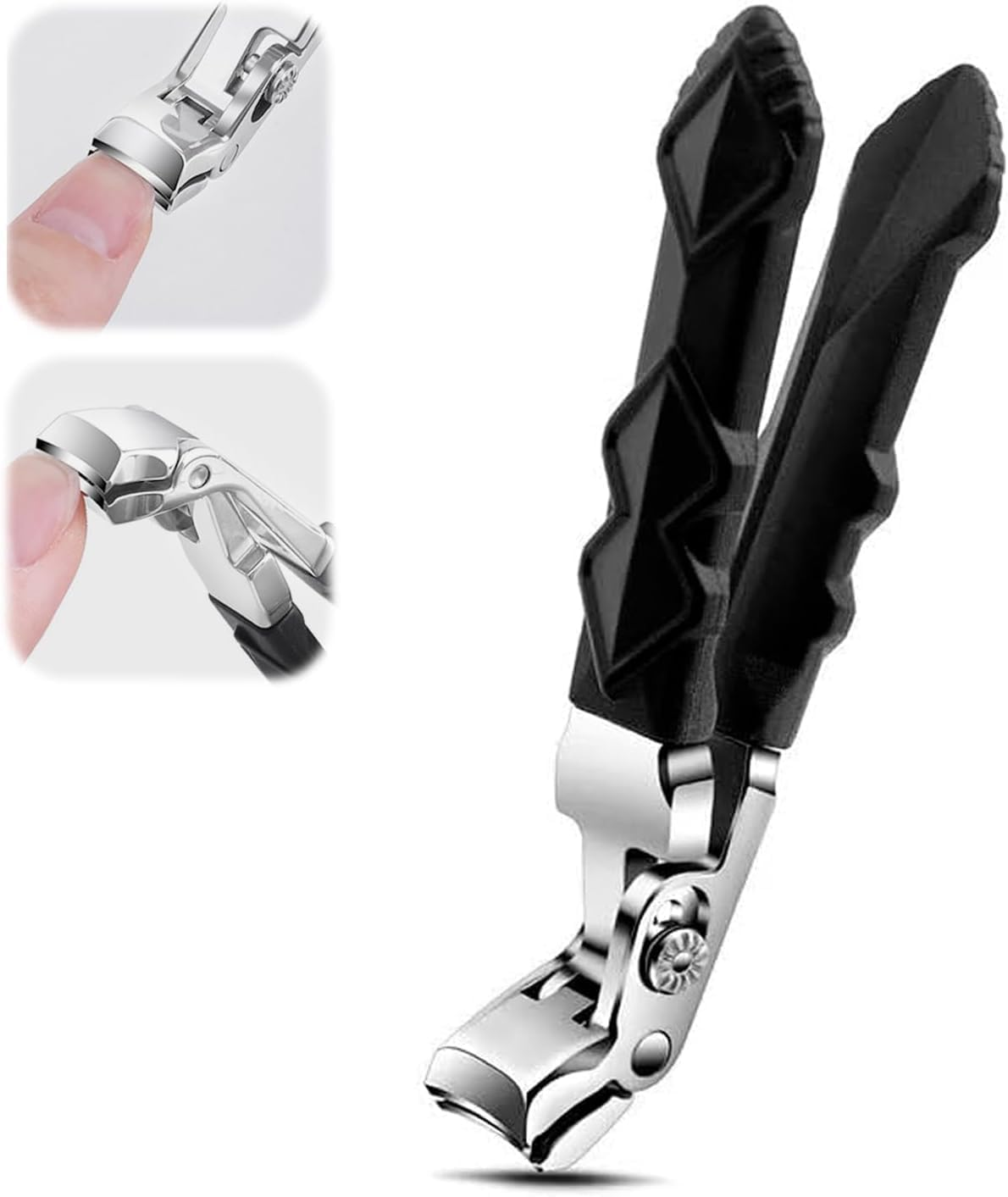 Long Handled Ergonomic Curved Toenail Clippers for Thick Nails with Wide Jaw Precision Design - 1 PCS - Haheihei image number 2