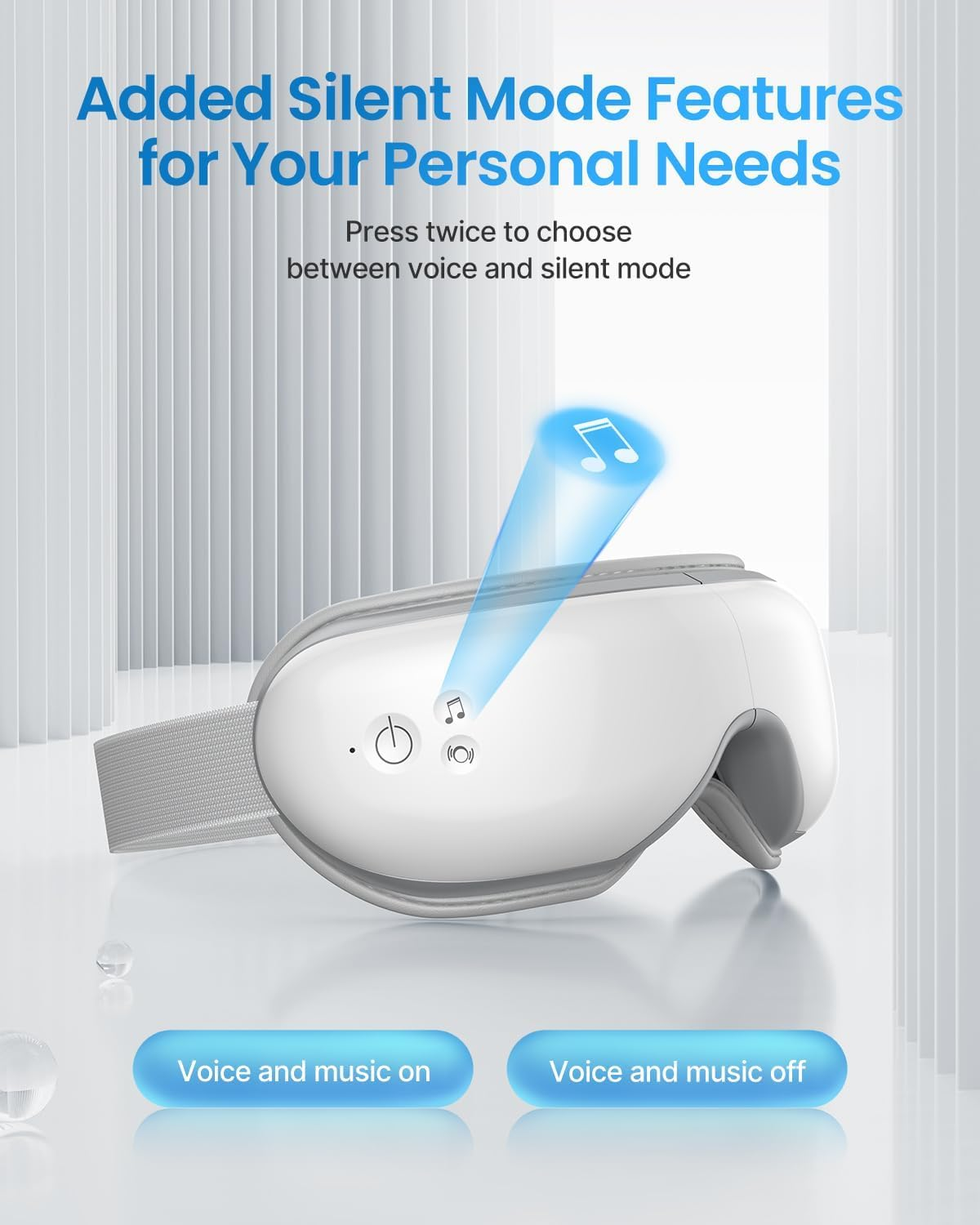 RENPHO Eyeris 1 - Eye Massager with Heat, Eye Massage Mask with Bluetooth Music, Compression, Eye Care Device for Relieve Eye Strain, Improve Sleep, Ideal Gifts for Women Men image number 1