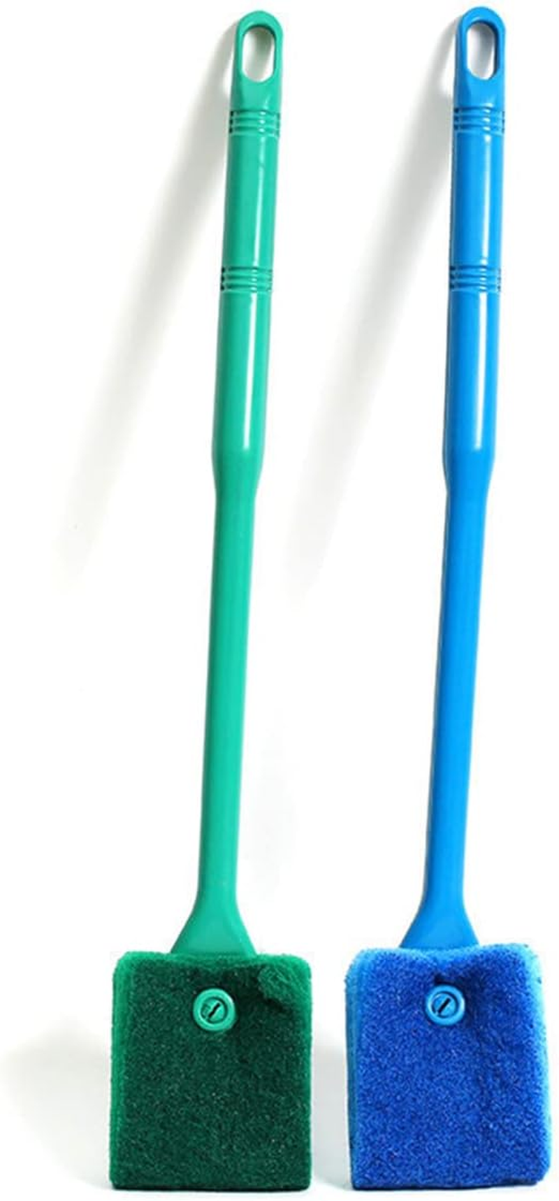 2Pcs/Set Aquarium Algae Cleaner Double Sided Sponge Brush, Long Handle Fish Tank Glass Cleaner for Aquarium Cleaning Tools image number 4