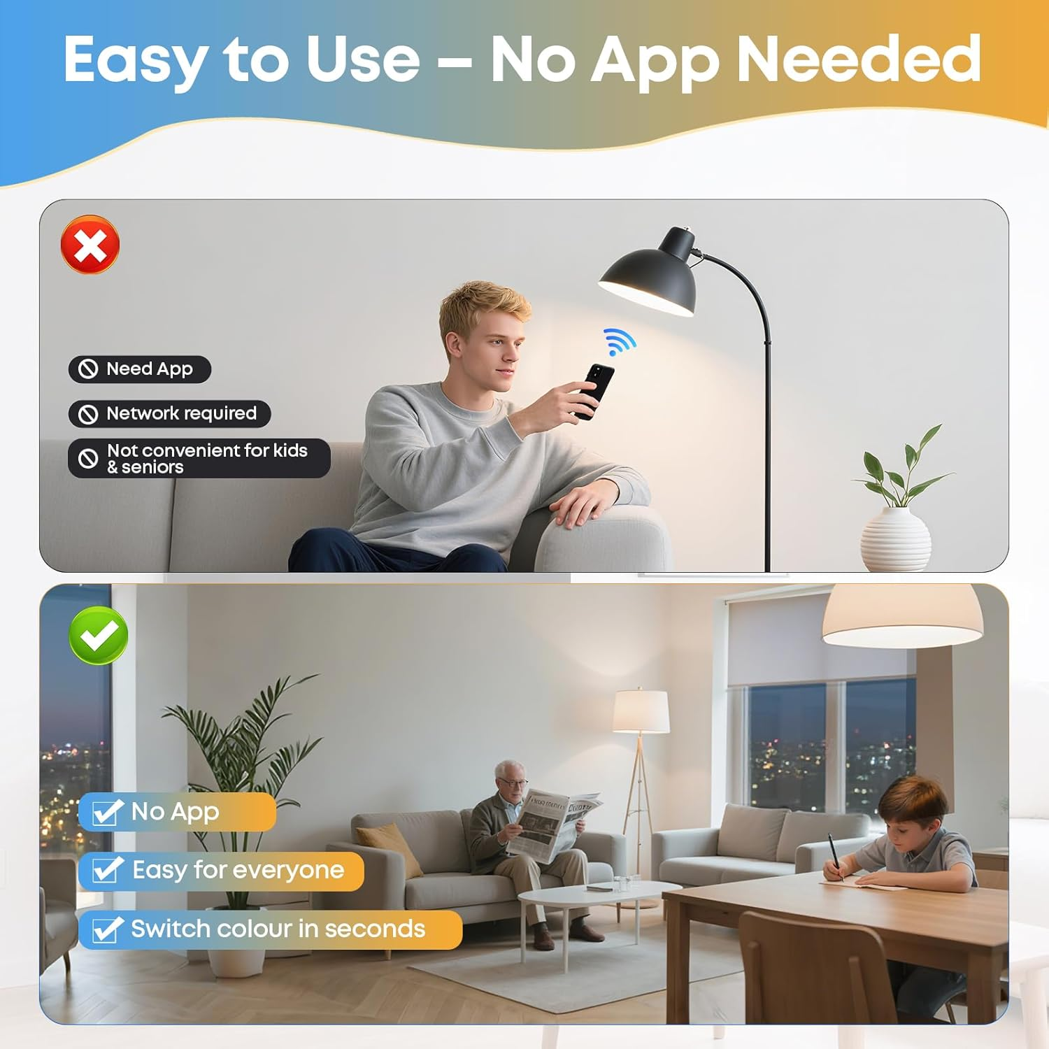 Tri-Colour LED Bulb FRESHIN B22 12W Dimmable 1200Lm Edison Screw, No Flicker Light Bulb, 3000K/4000K/6500K,3CCT Quick Manual Switch, CRI>80+, Energy Saving, RCM Certified (2) image number 4