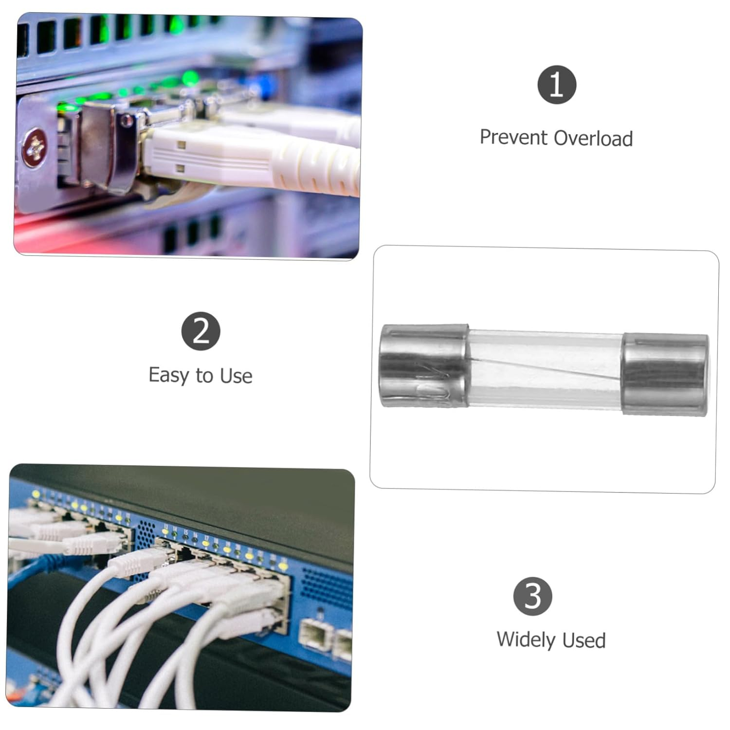 FELTECHELECTR 5X20Mm Glass Tube 250V 5A Pack Essential for Outdoor Christmas Lights image number 6